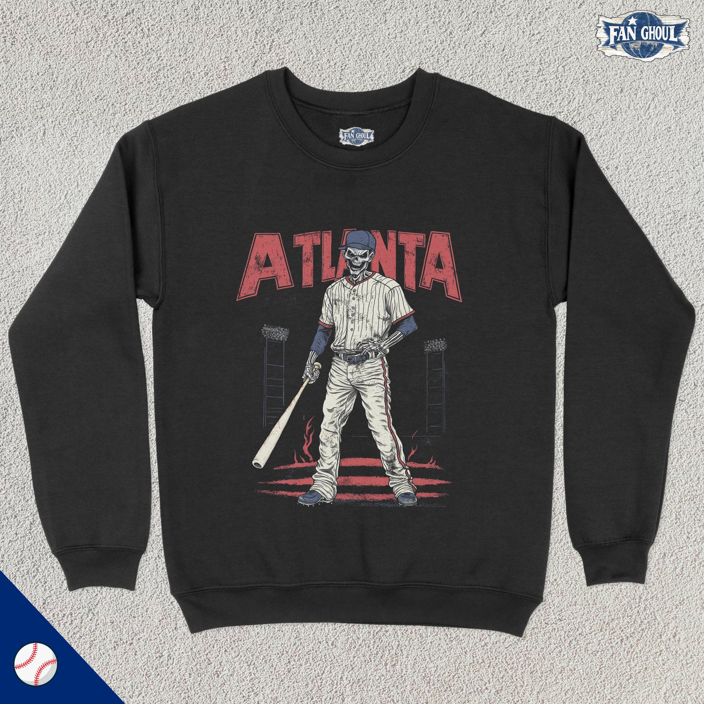 Atlanta Baseball "Ghoul" Crewneck