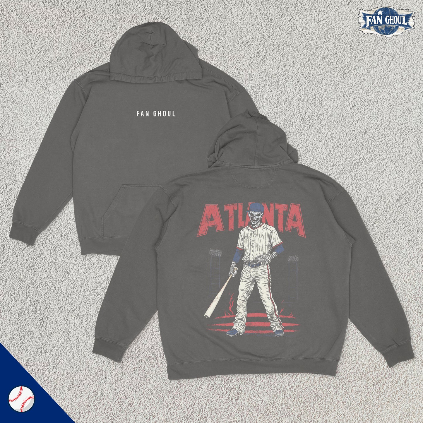 Atlanta Baseball "Ghoul" Hoodie