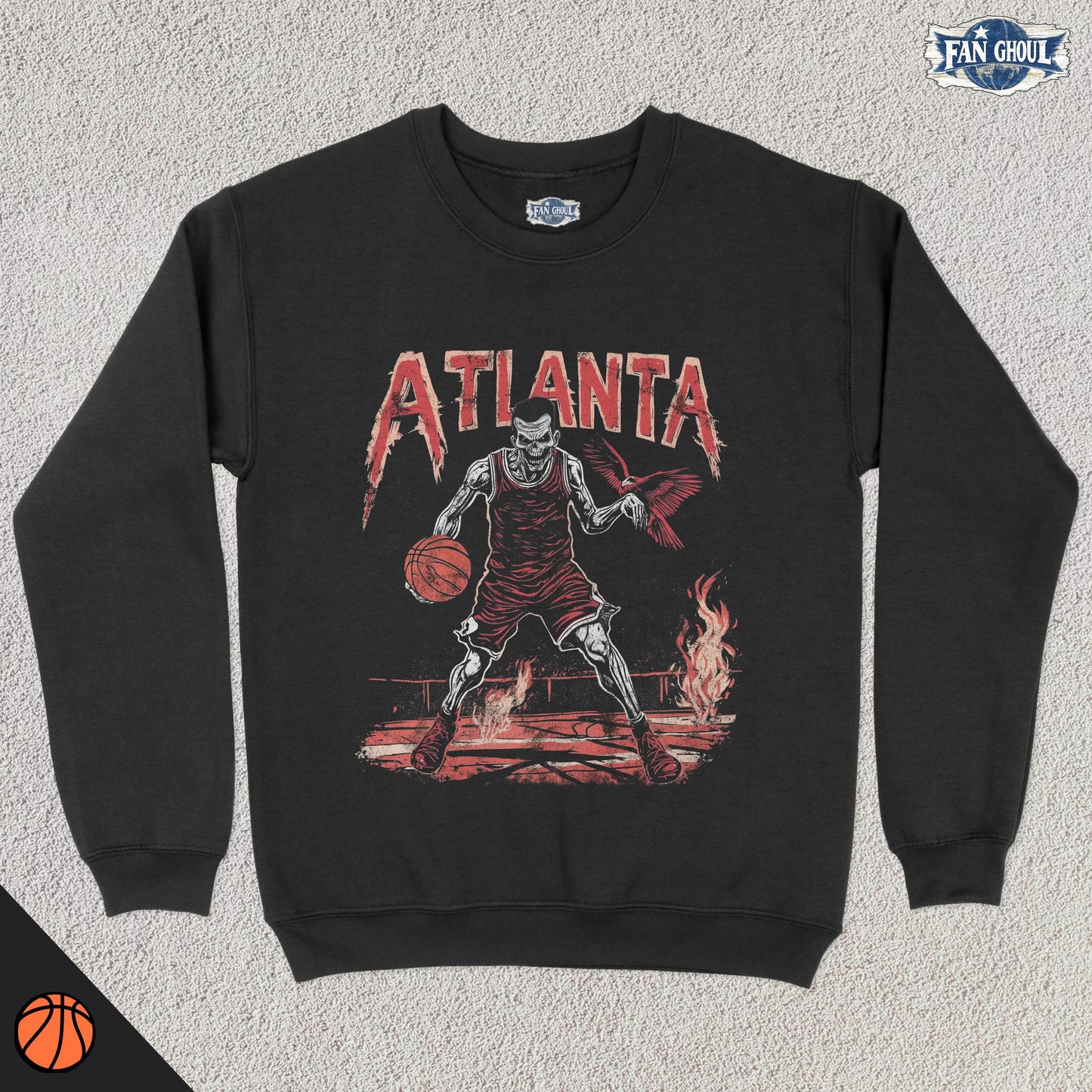 Atlanta Basketball "Ghoul" Crewneck