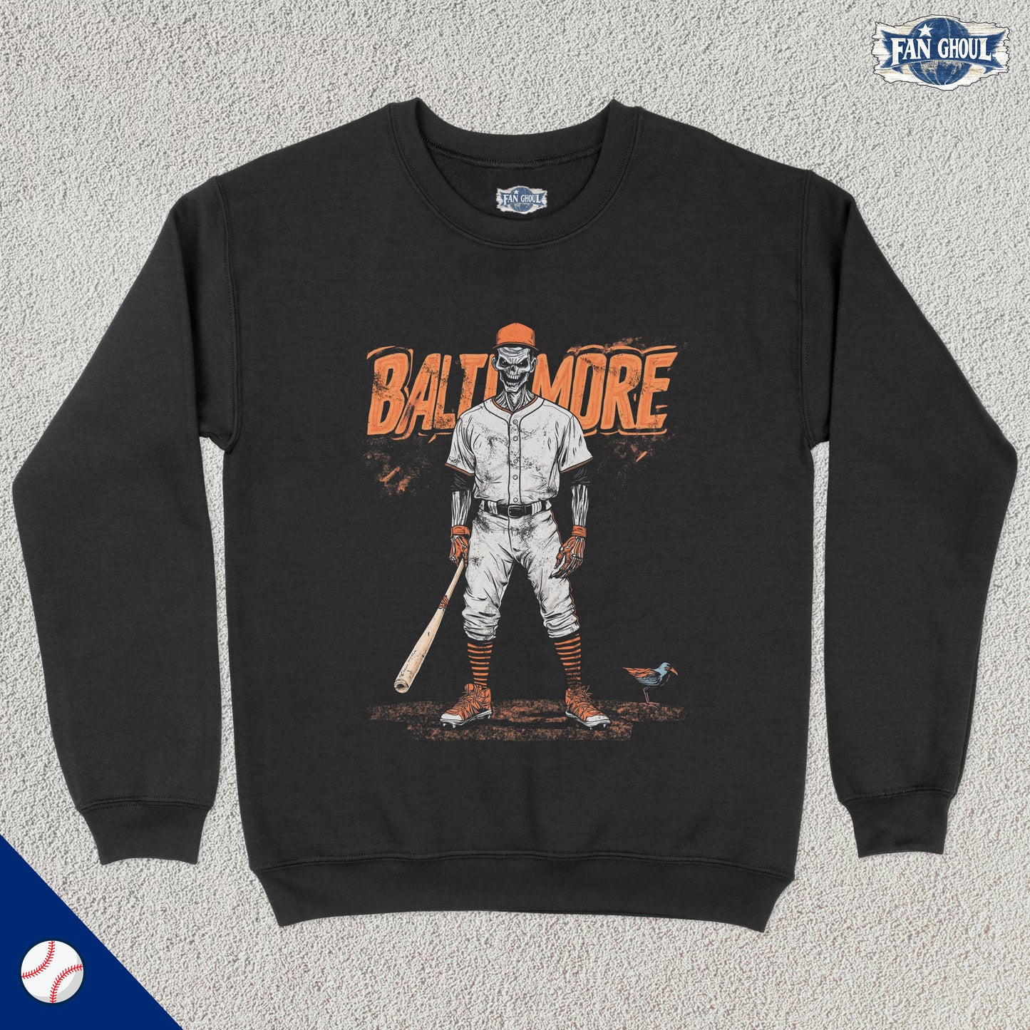 Baltimore Baseball "Ghoul" Crewneck