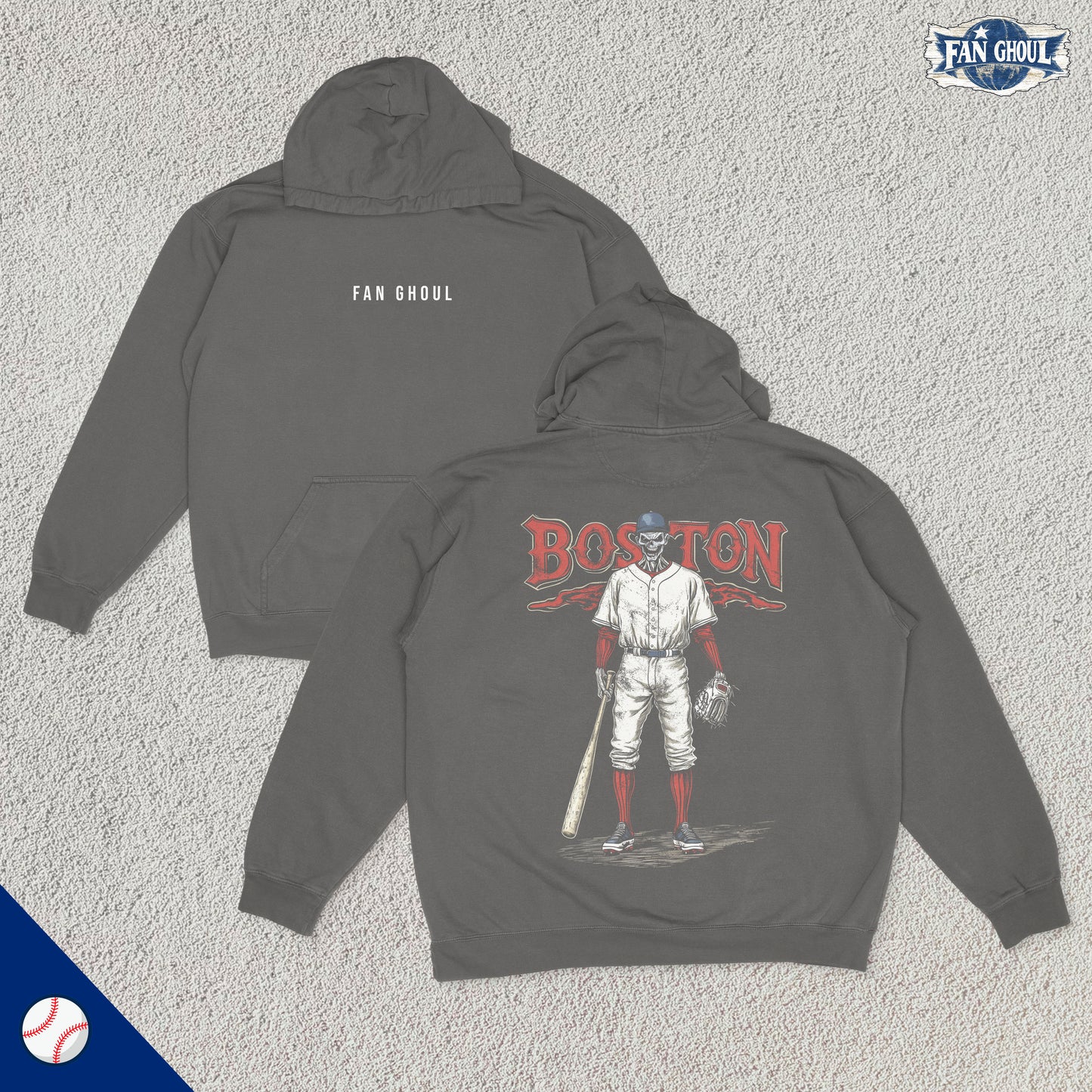Boston Baseball "Ghoul" Hoodie