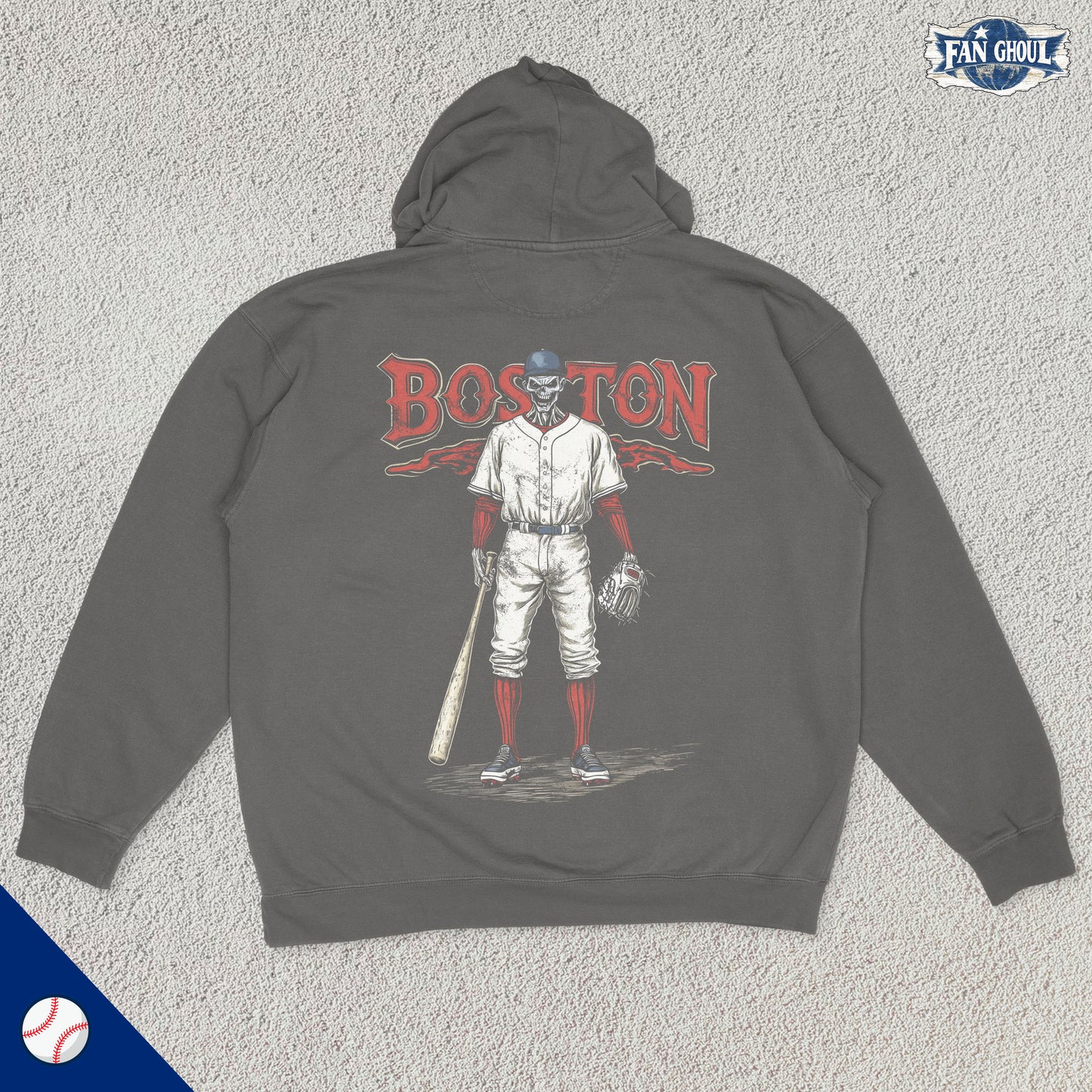 Boston Baseball "Ghoul" Hoodie
