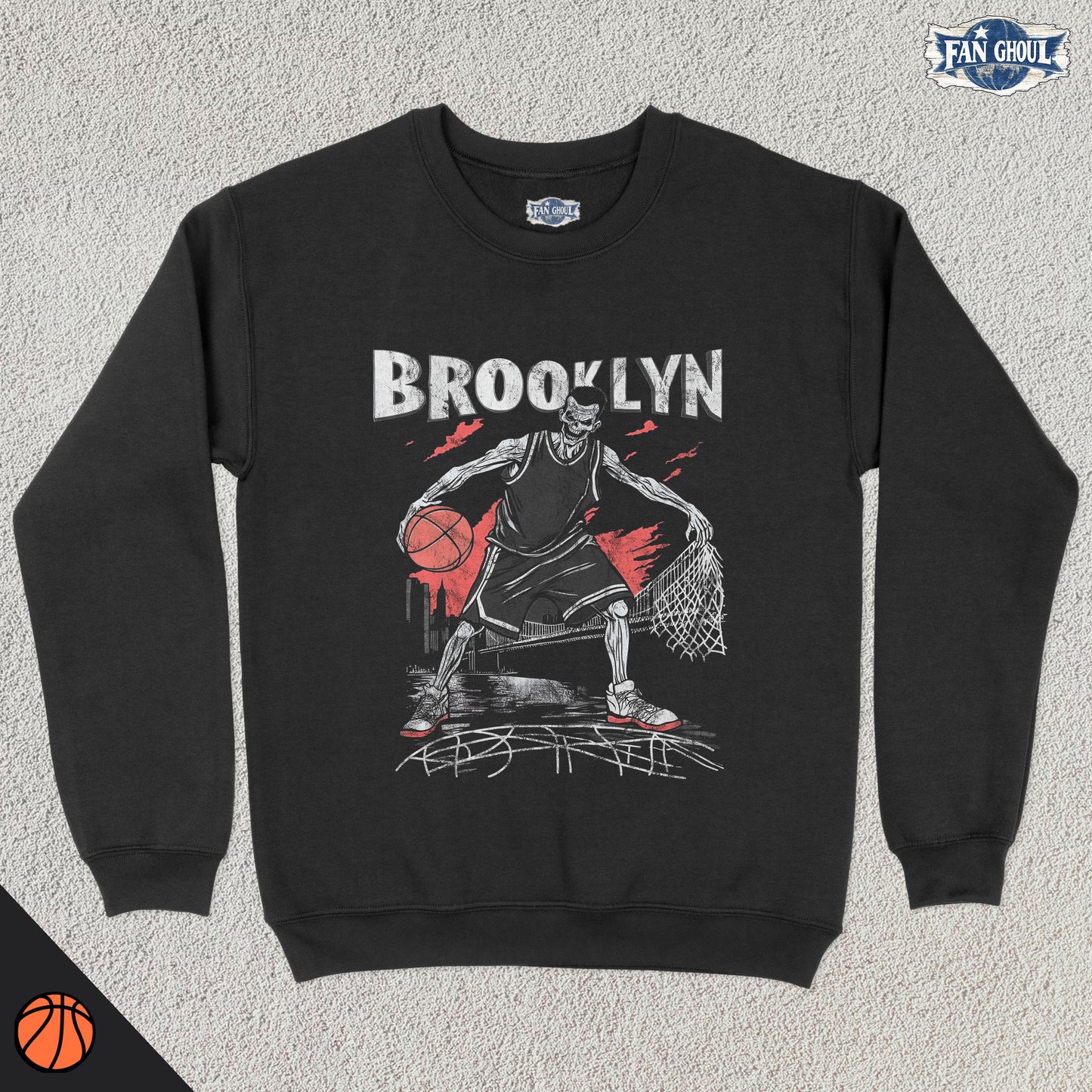 Brooklyn Basketball "Ghoul" Crewneck