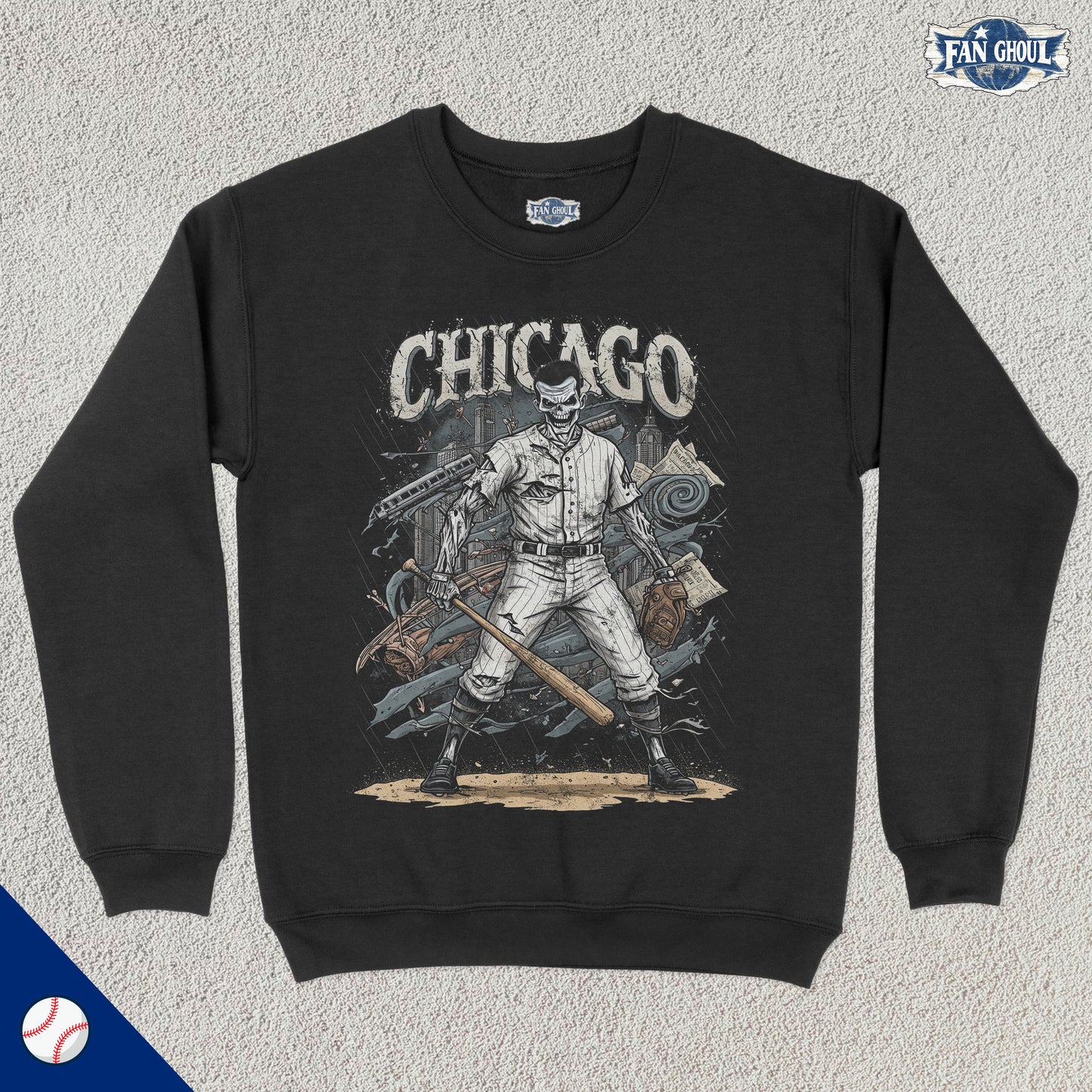 Chicago 2 Baseball "Ghoul" Crewneck
