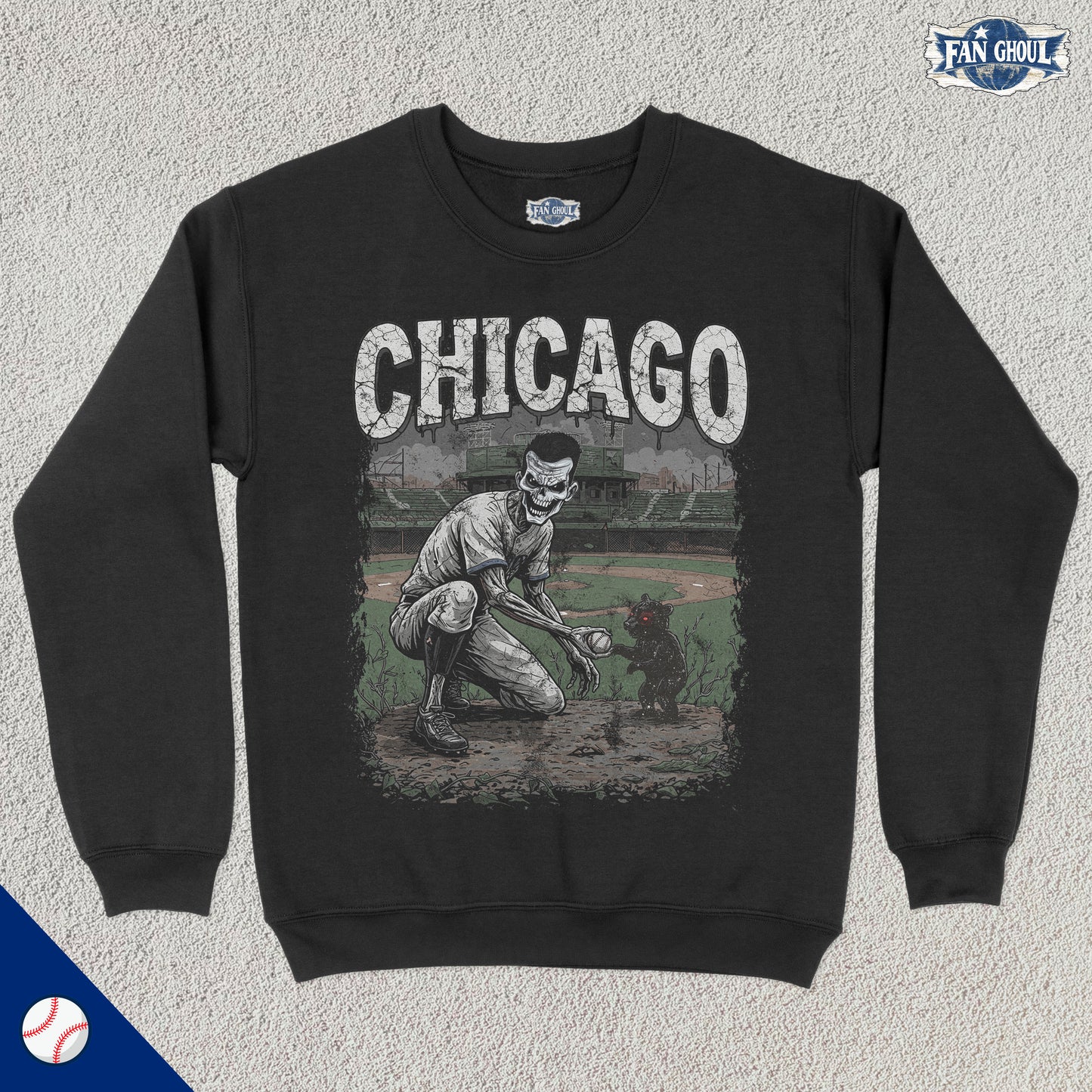 Chicago v2 Baseball "Ghoul" Crewneck