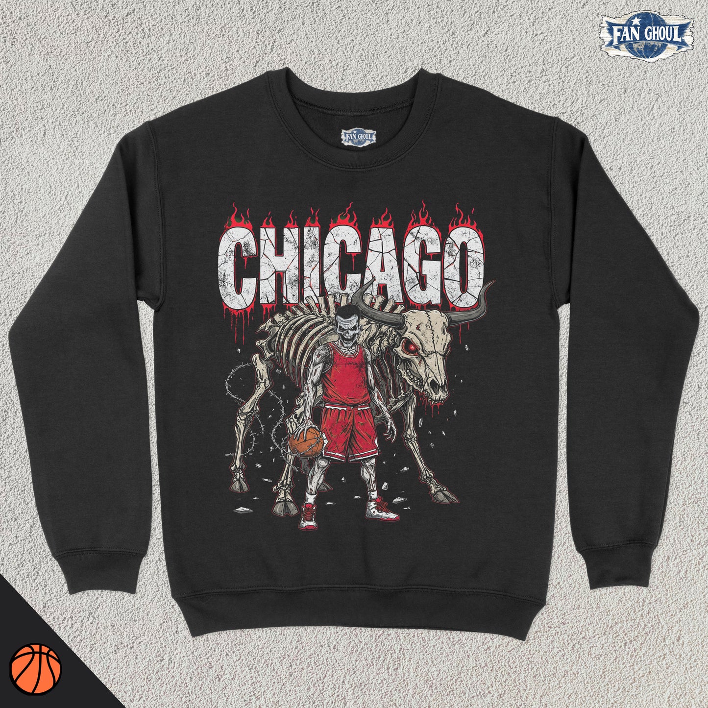 Chicago Basketball "Ghoul" Crewneck