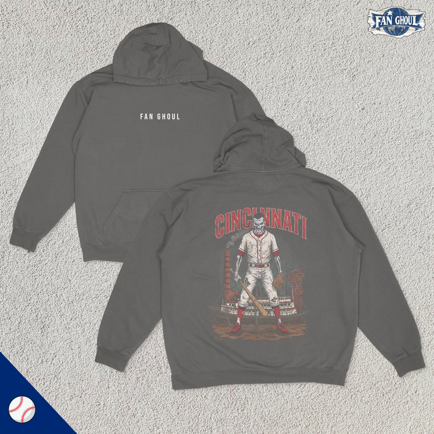 Cincinnati Baseball "Ghoul" Hoodie