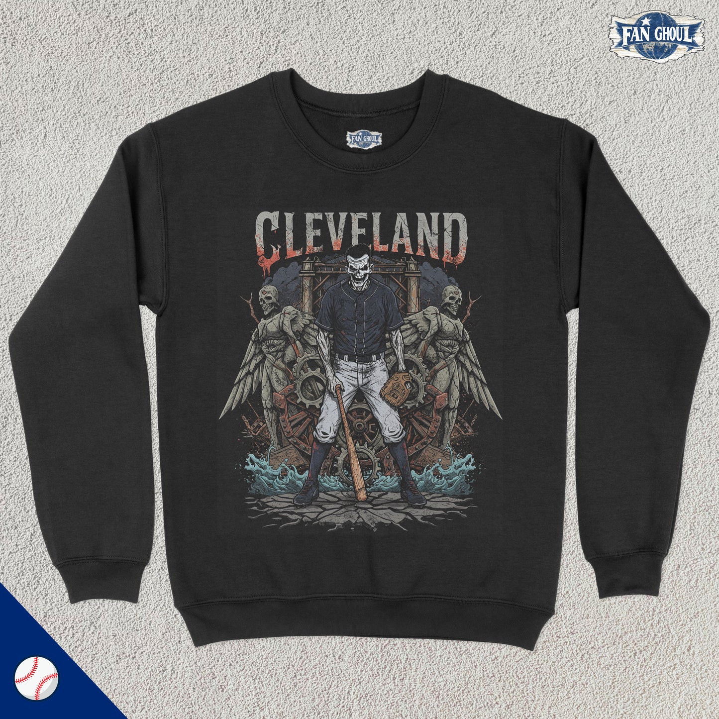 Cleveland Baseball "Ghoul" Crewneck