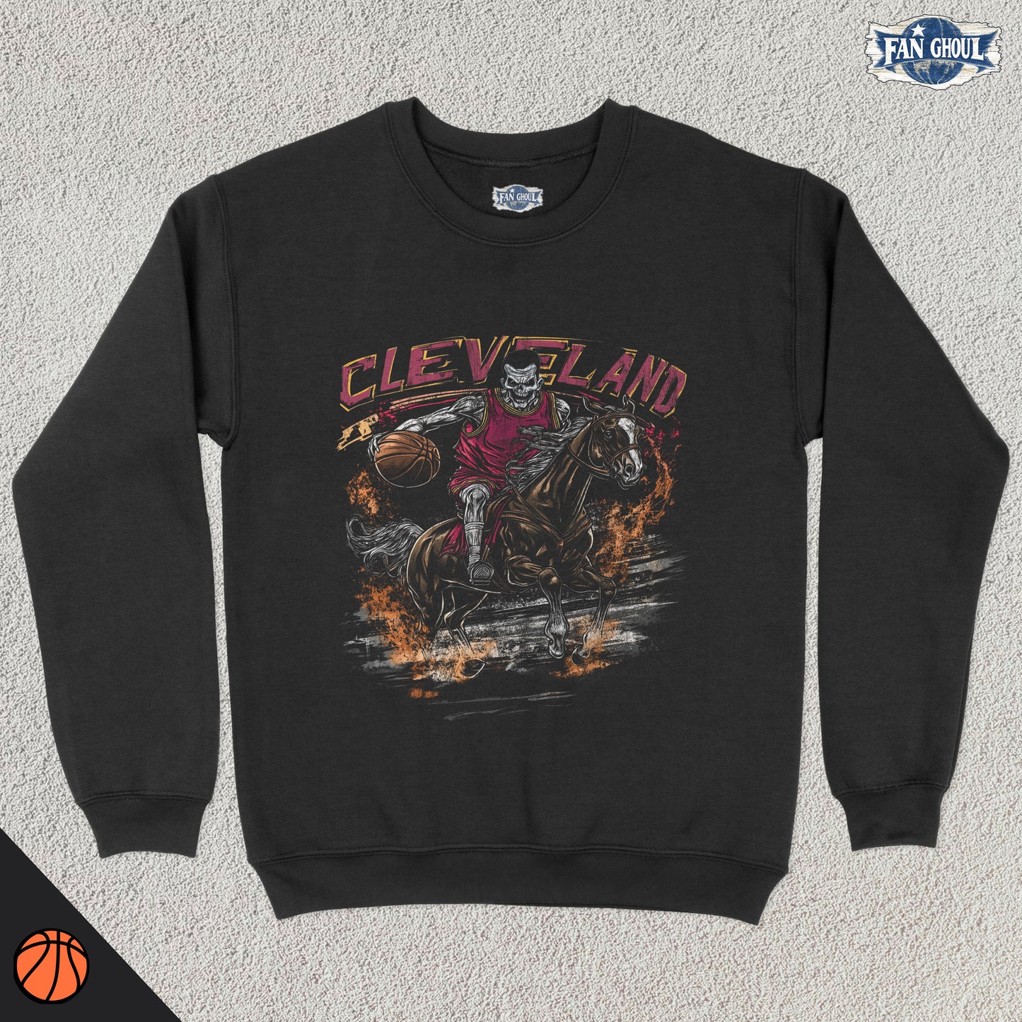 Cleveland Basketball "Ghoul" Crewneck