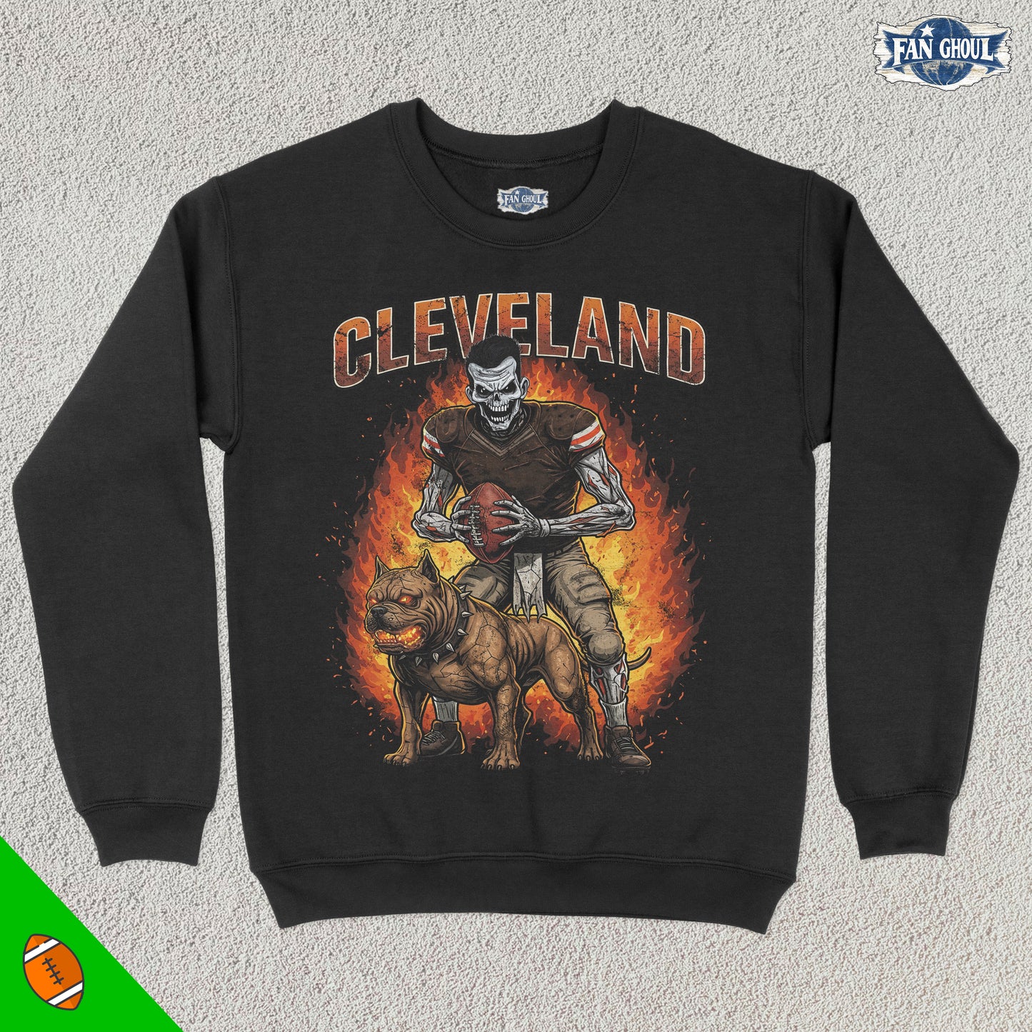Cleveland Football "Ghoul" Crewneck