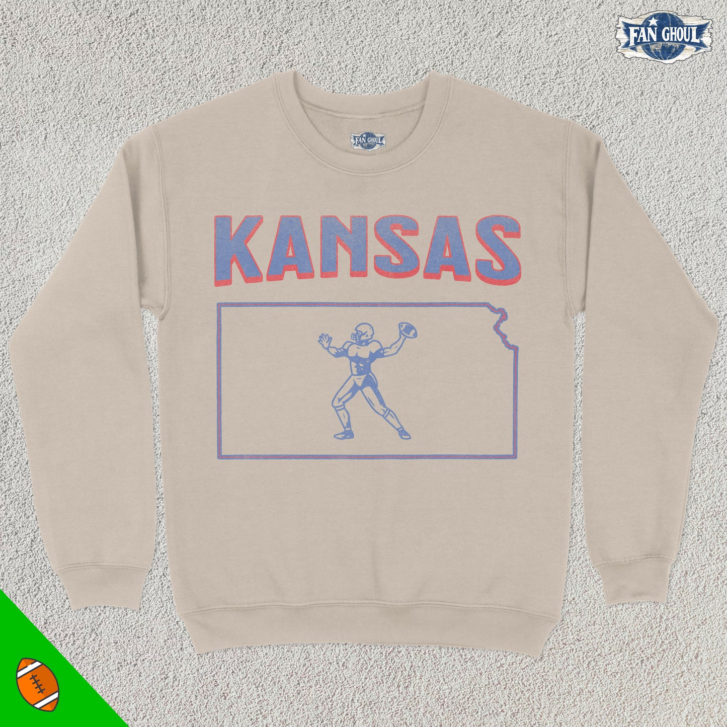 Kansas Football College Crewneck