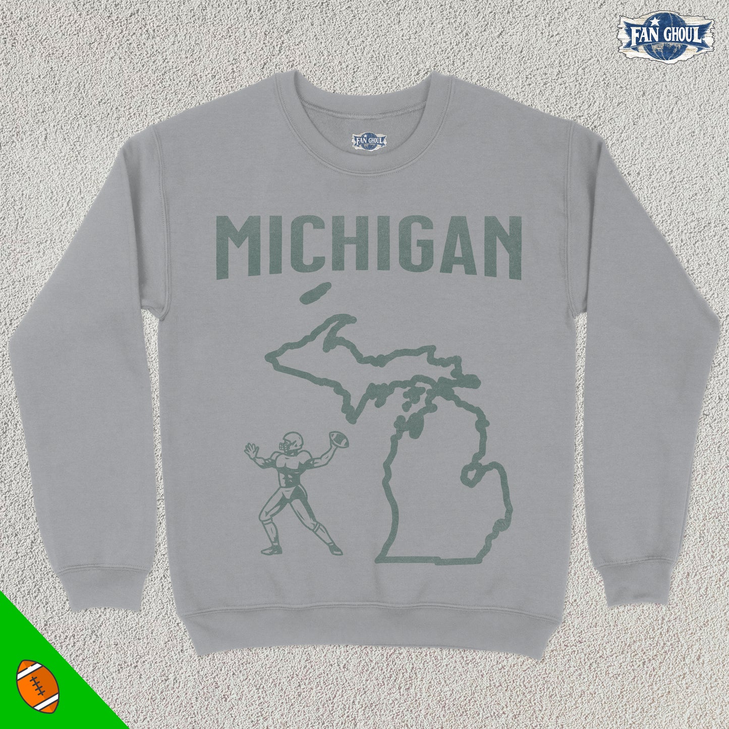 Michigan 2 Football College Crewneck