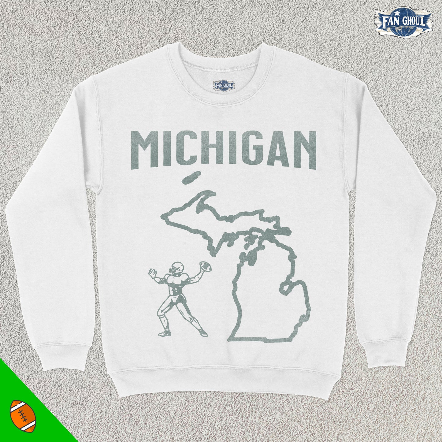 Michigan 2 Football College Crewneck