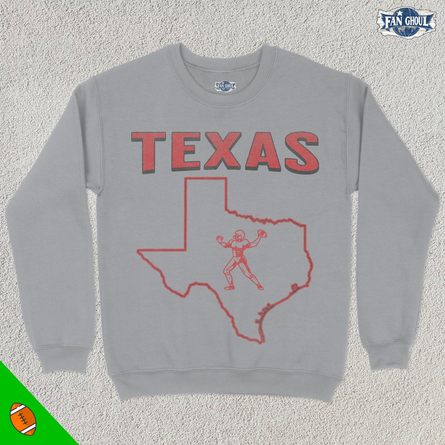 Texas 2 Football College Crewneck