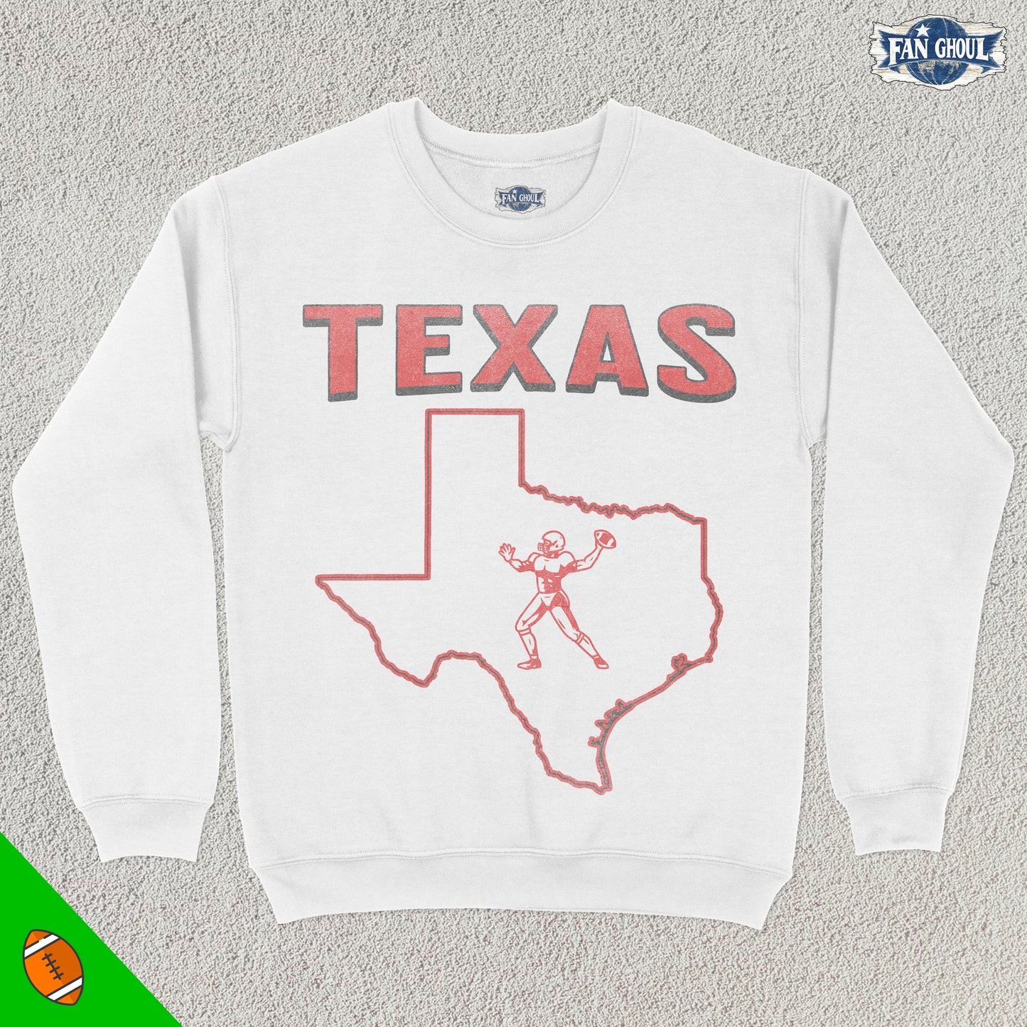 Texas 2 Football College Crewneck