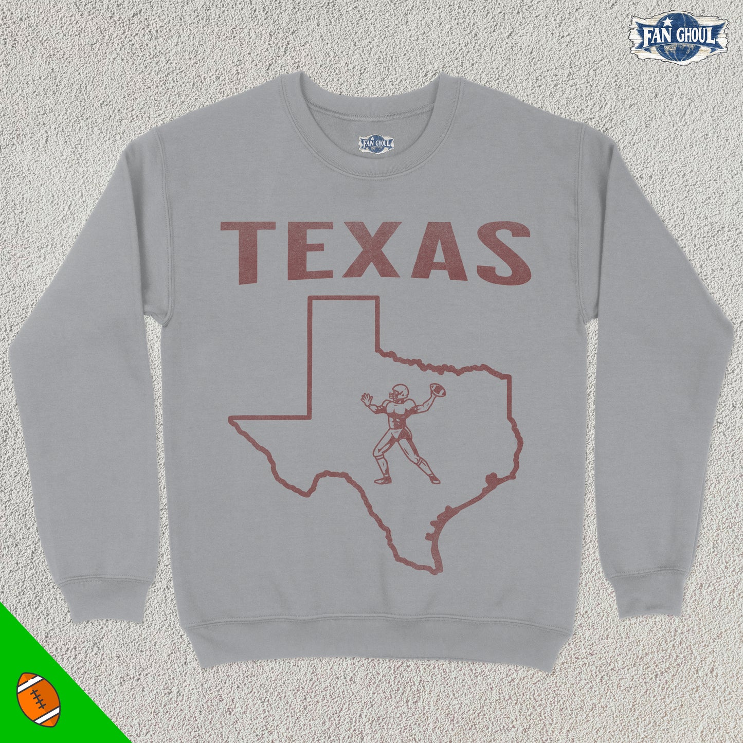 Texas 3 Football College Crewneck