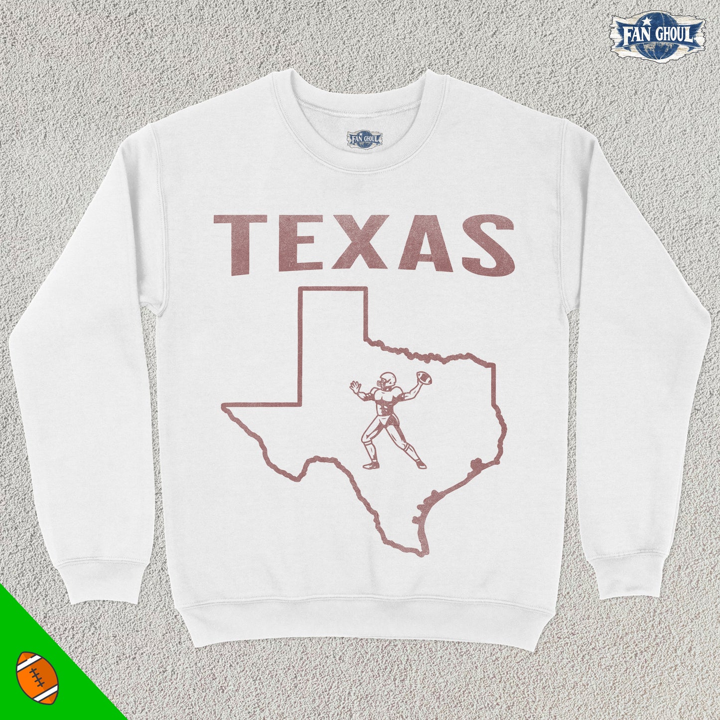 Texas 3 Football College Crewneck