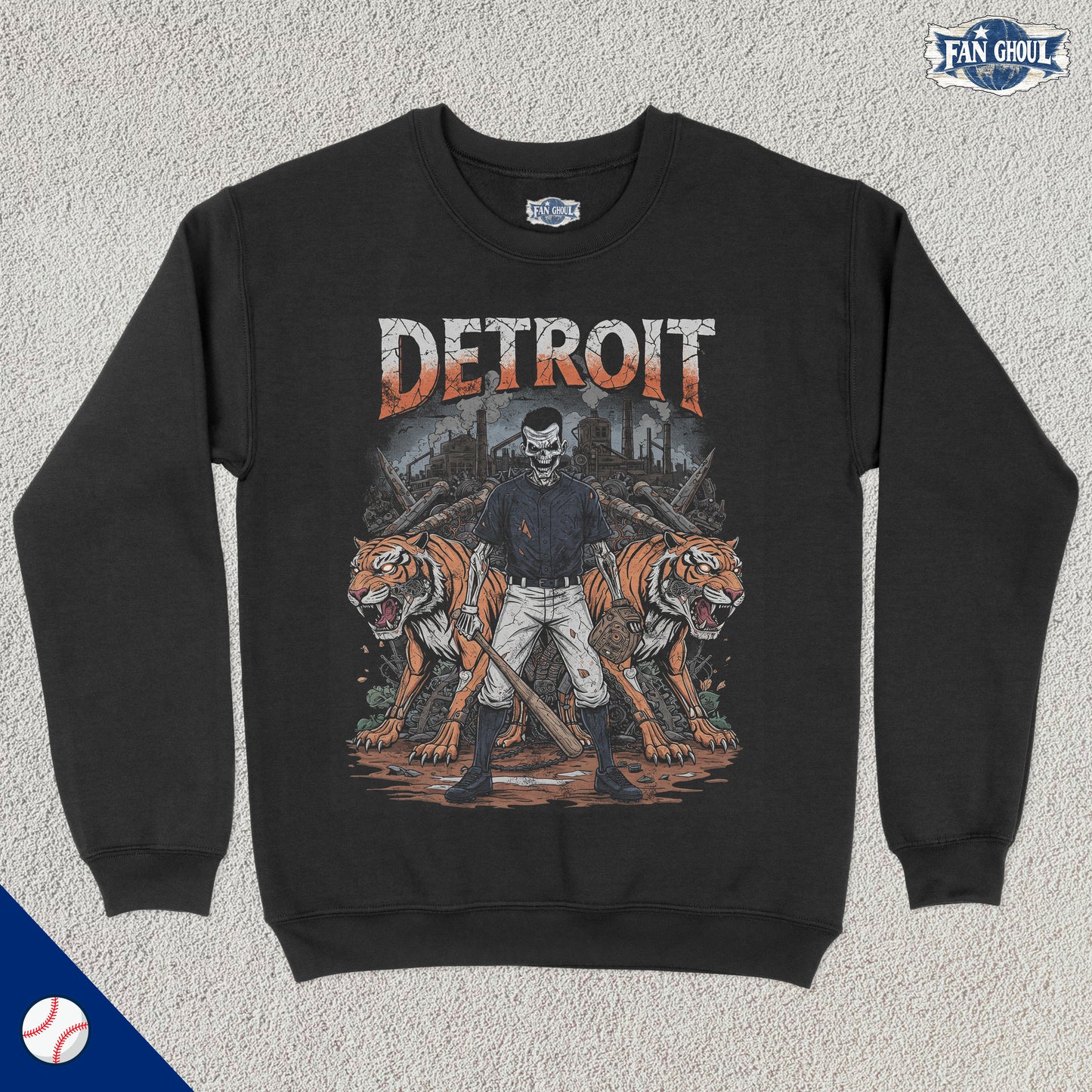 Detroit Baseball "Ghoul" Crewneck