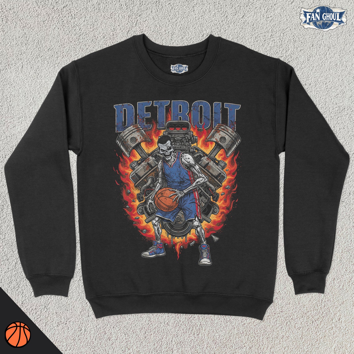 Detroit Basketball "Ghoul" Crewneck