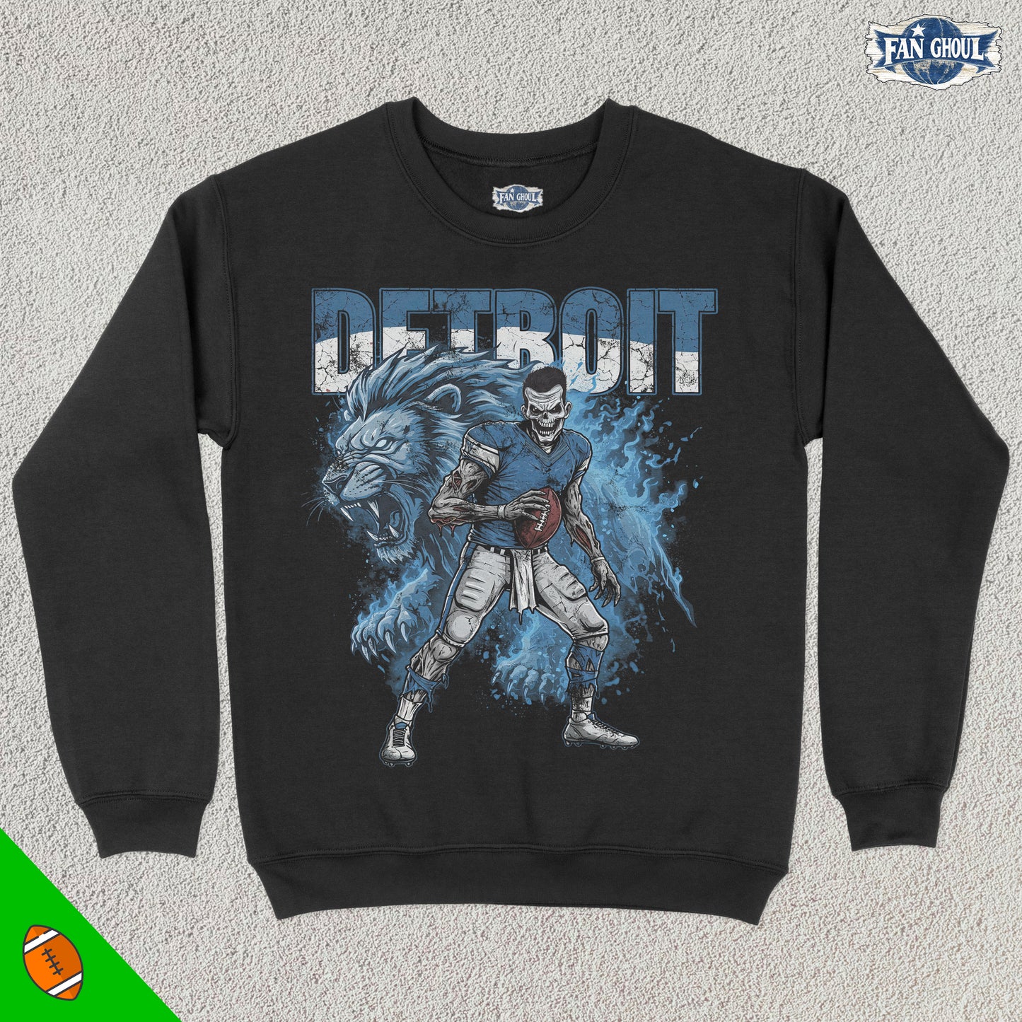 Detroit Football "Ghoul" Crewneck