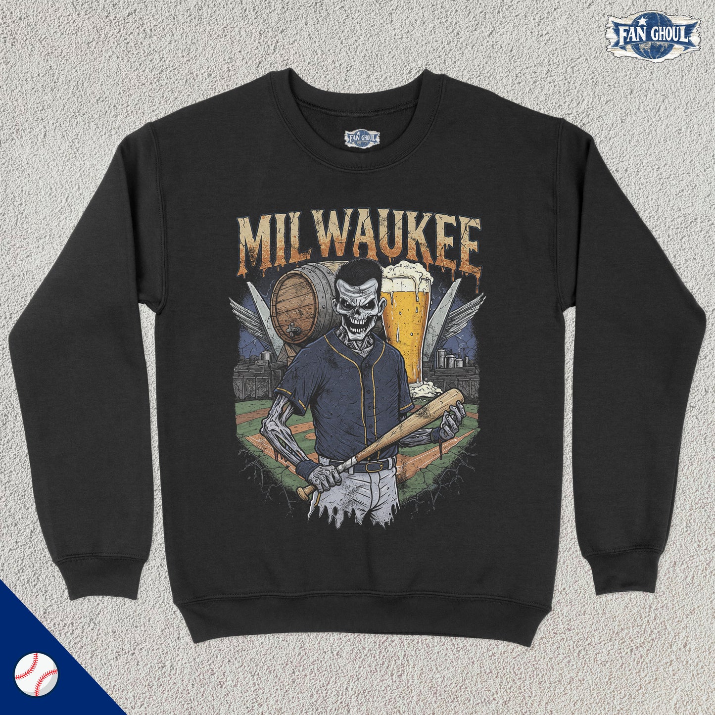 Milwaukee Baseball "Ghoul" Crewneck