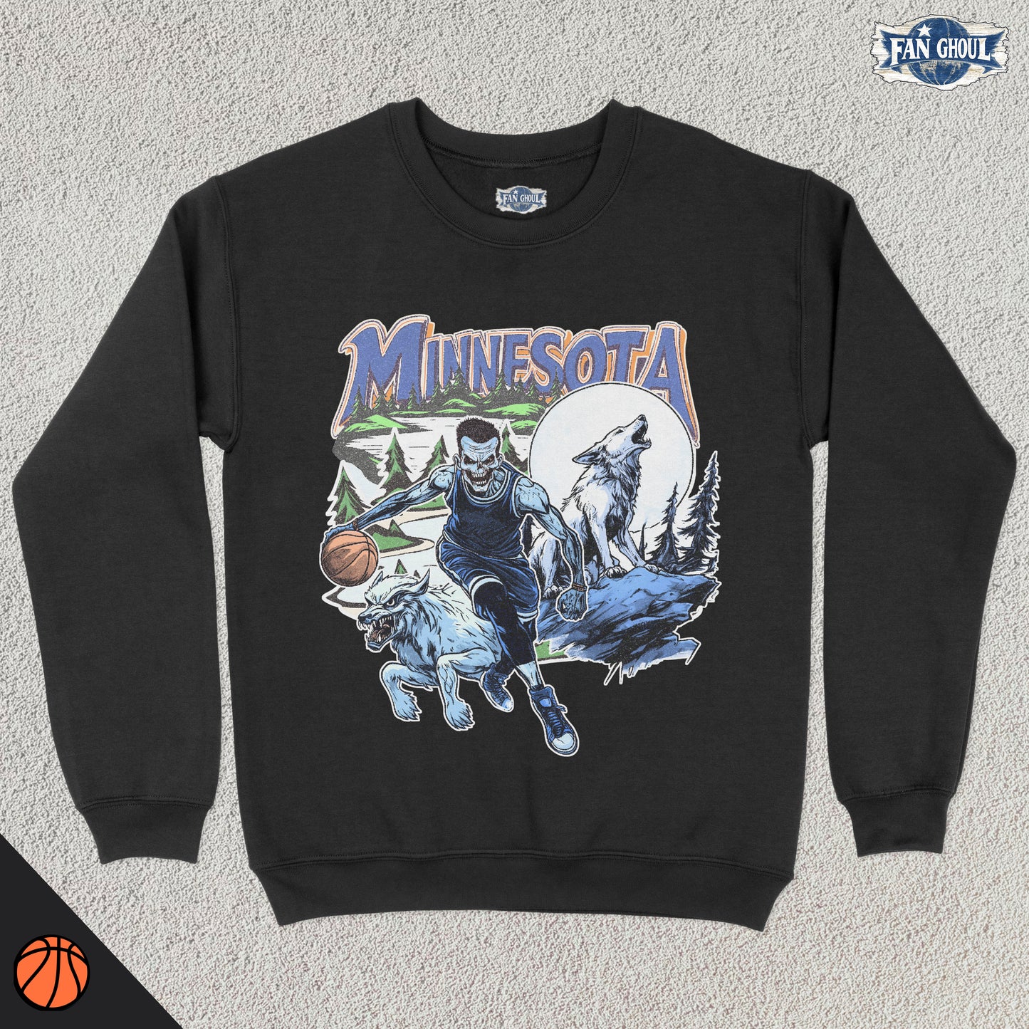 Minnesota Basketball "Ghoul" Crewneck