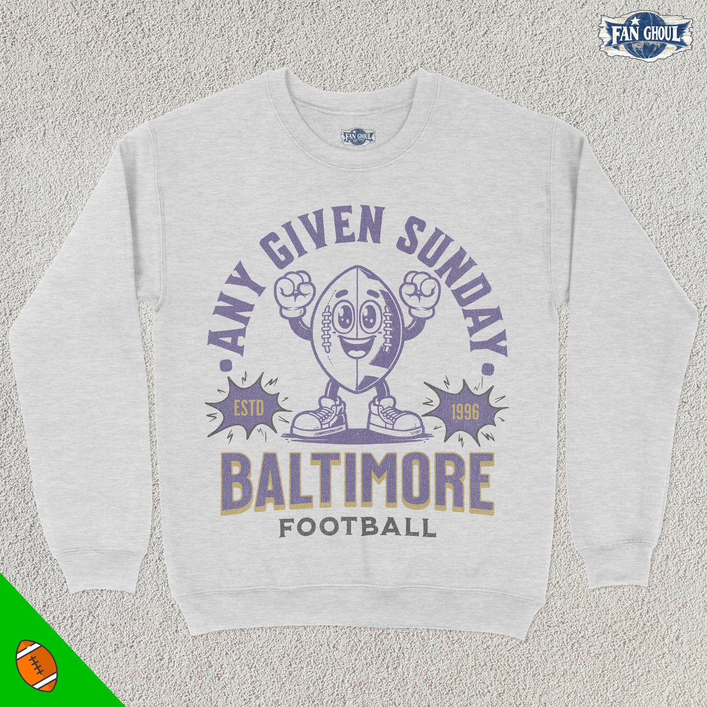 Baltimore Football Retro Crewneck