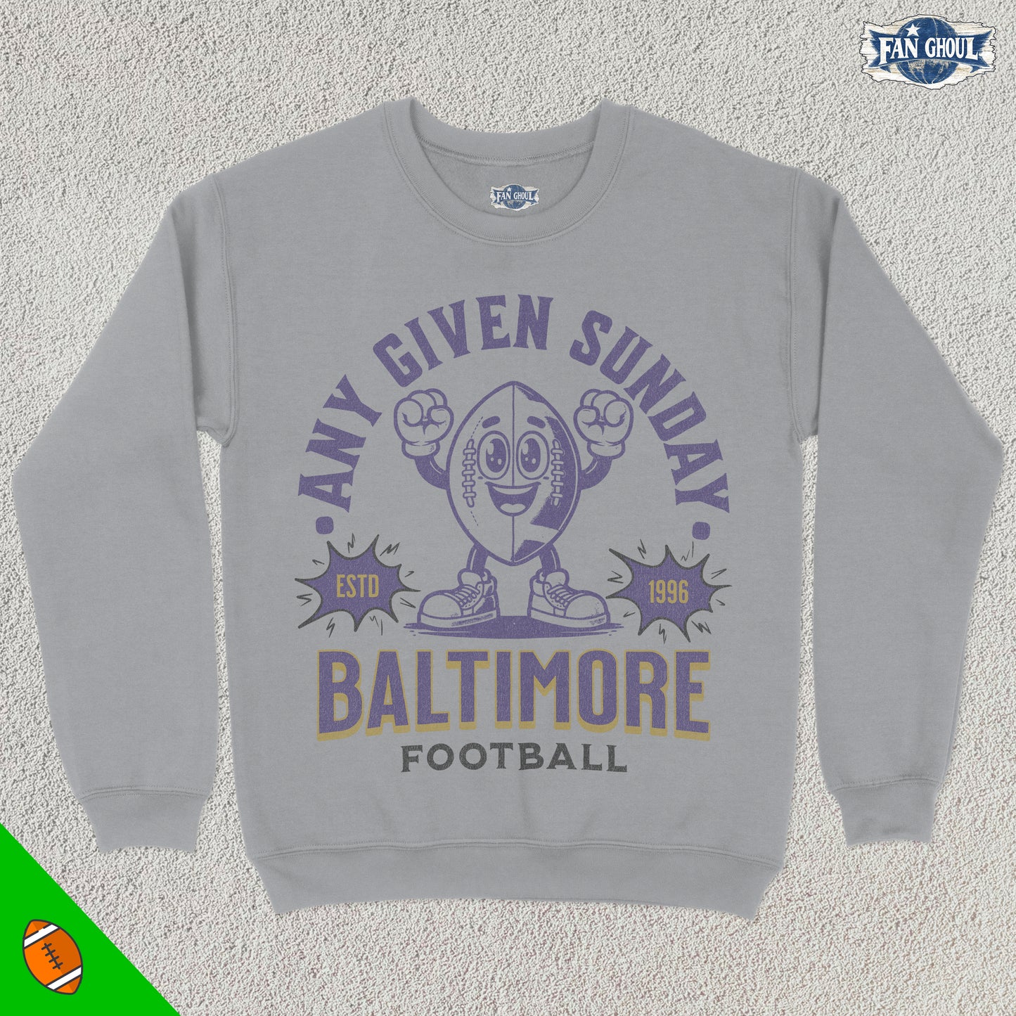 Baltimore Football Retro Crewneck