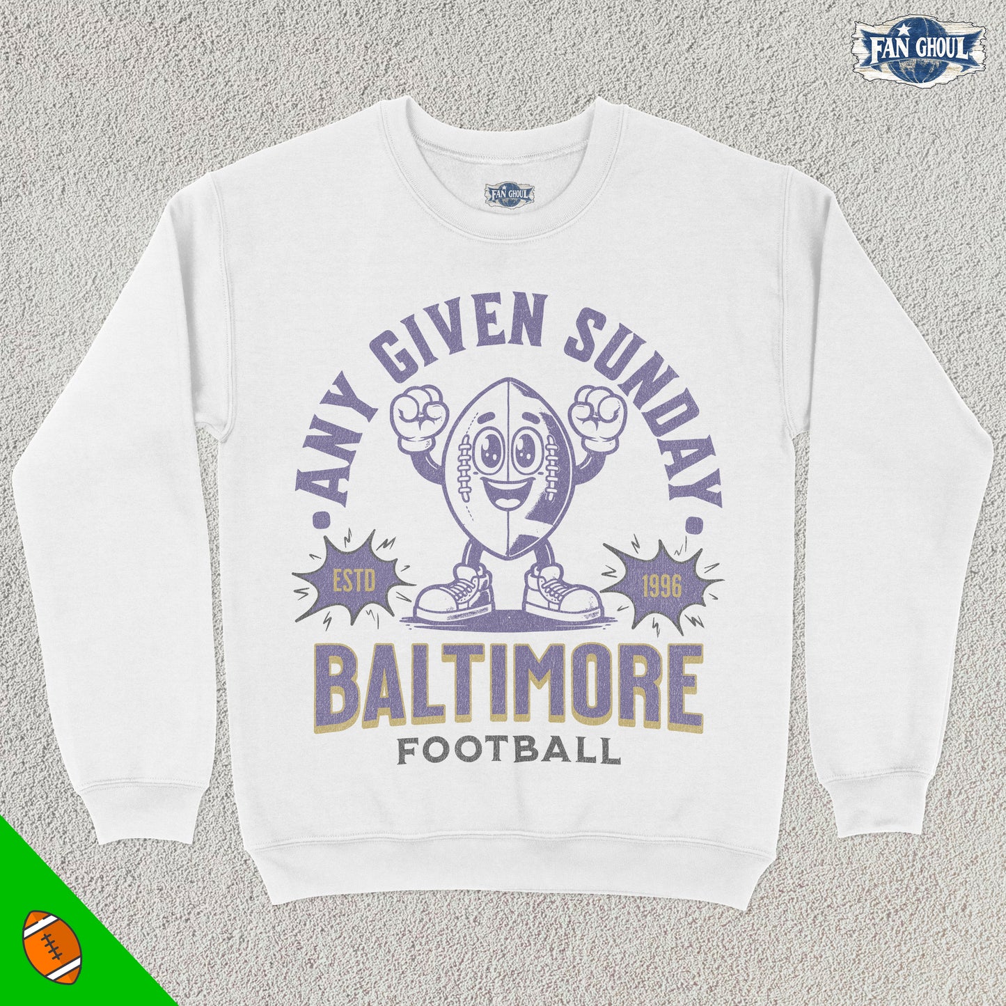 Baltimore Football Retro Crewneck