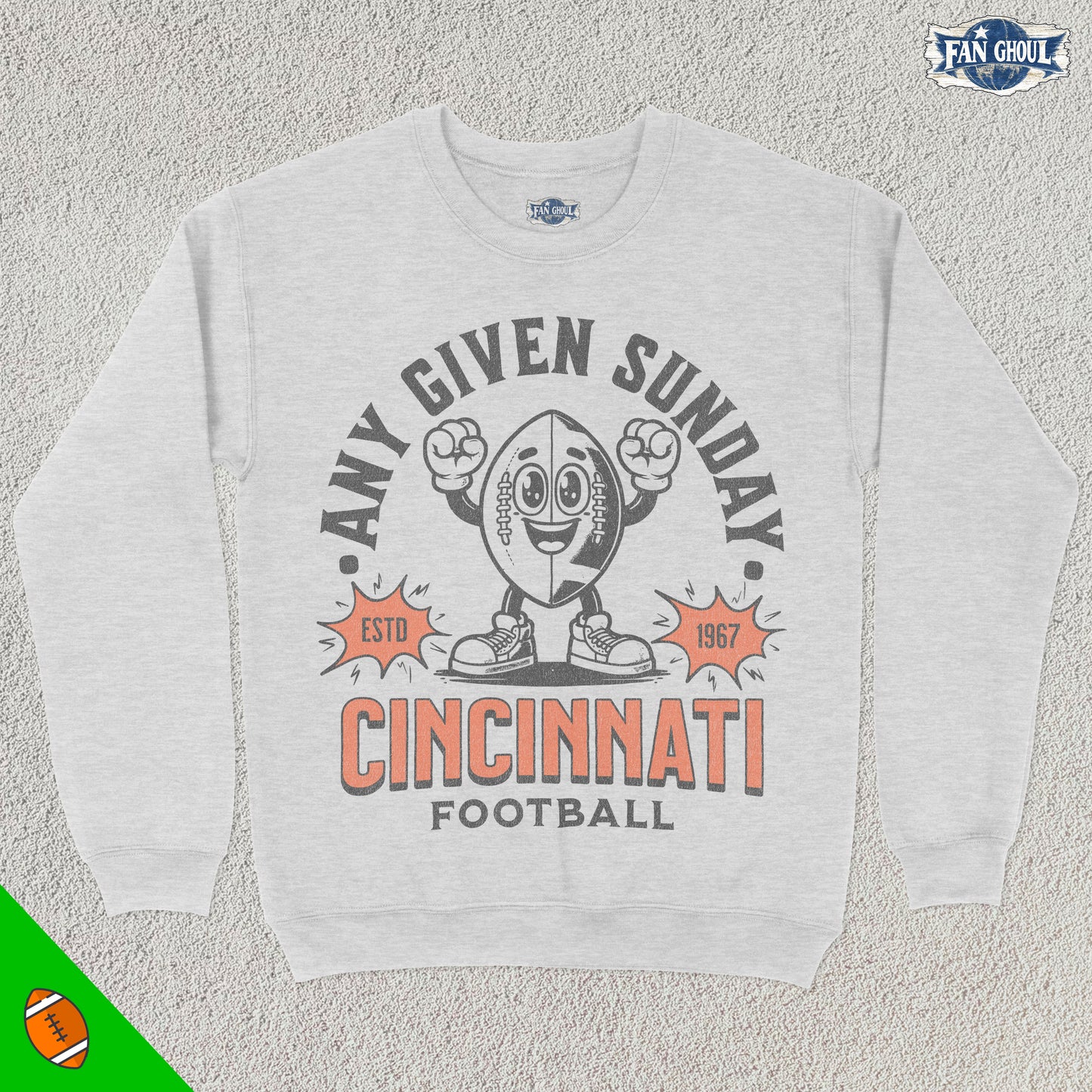 Cincinnati Football Retro Crewneck