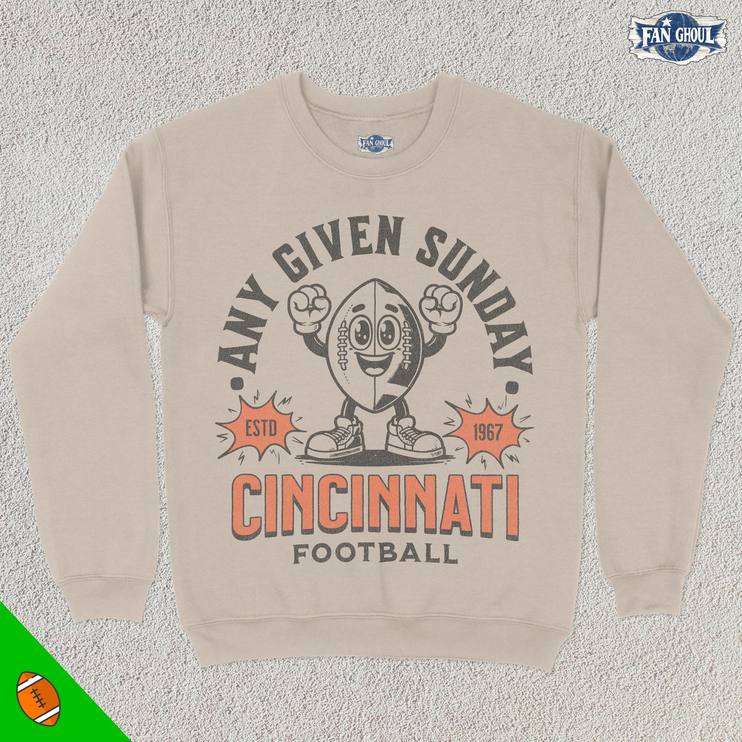 Cincinnati Football Retro Crewneck
