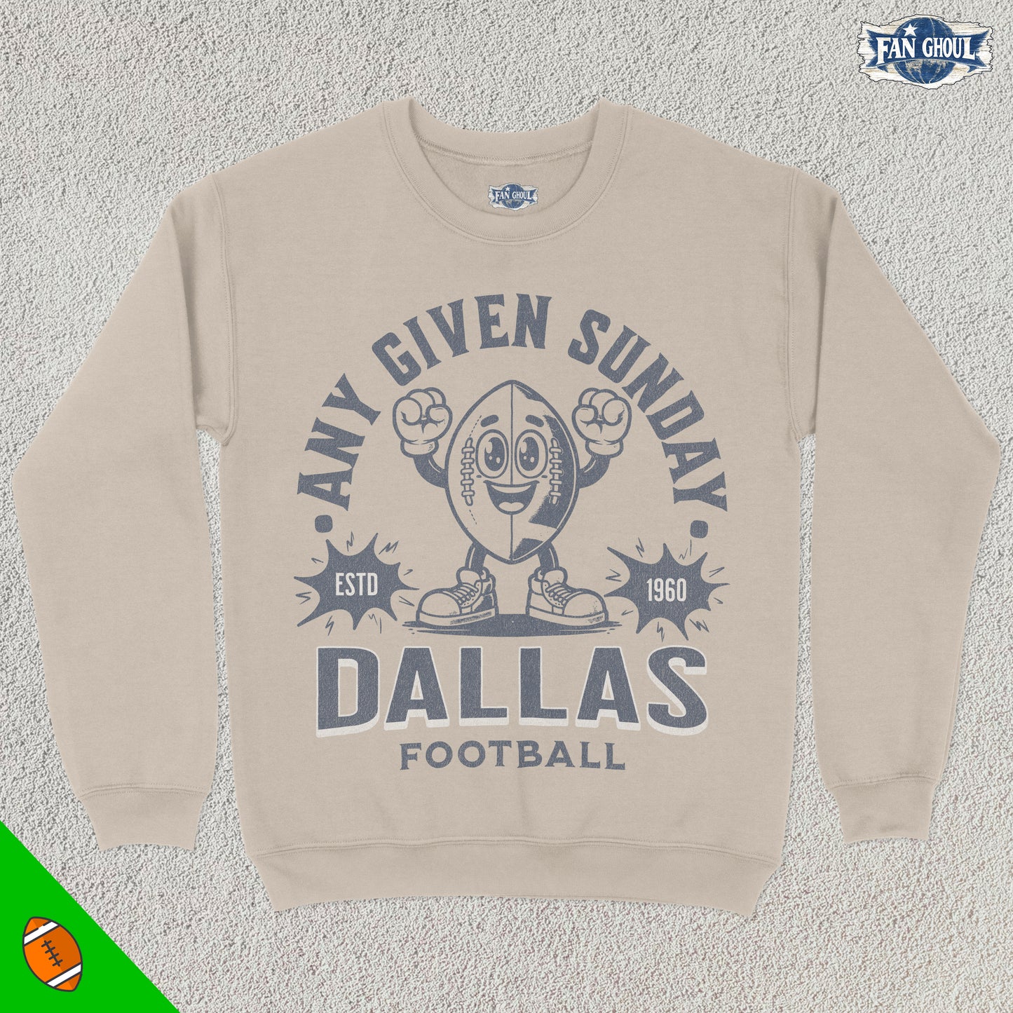 Dallas Football Retro Crewneck