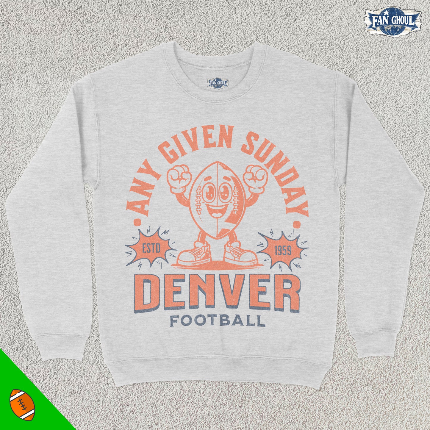 Denver Football Retro Crewneck
