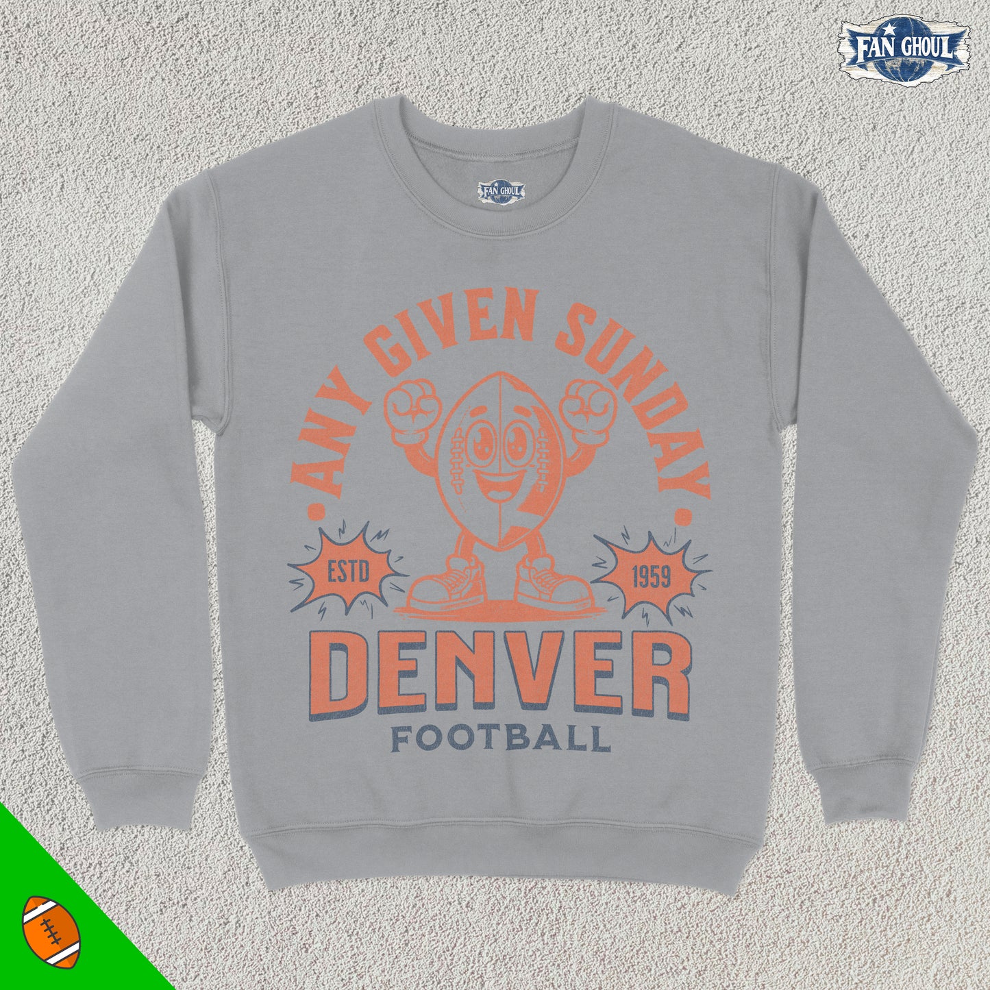 Denver Football Retro Crewneck