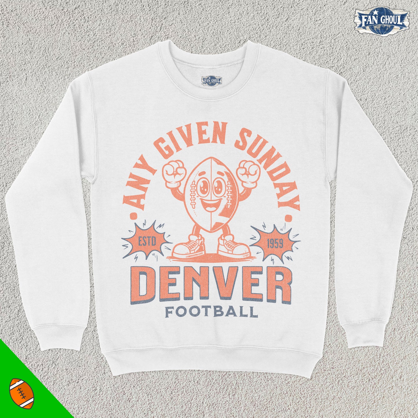 Denver Football Retro Crewneck