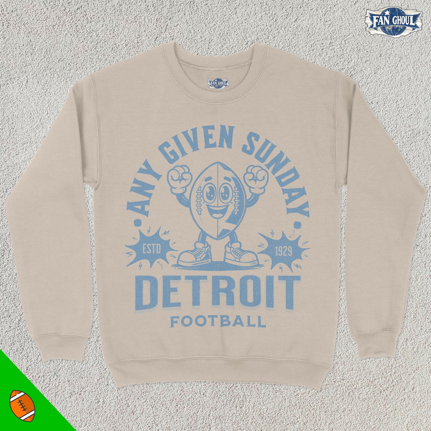 Detroit Football Retro Crewneck