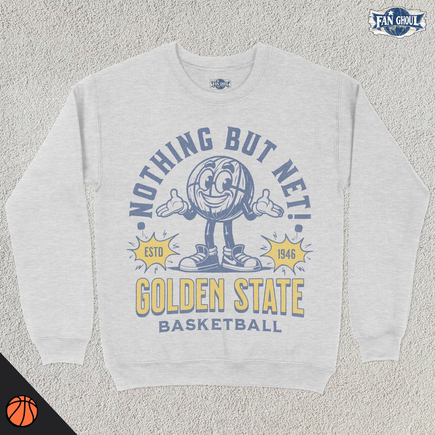 Golden State Basketball Retro Crewneck