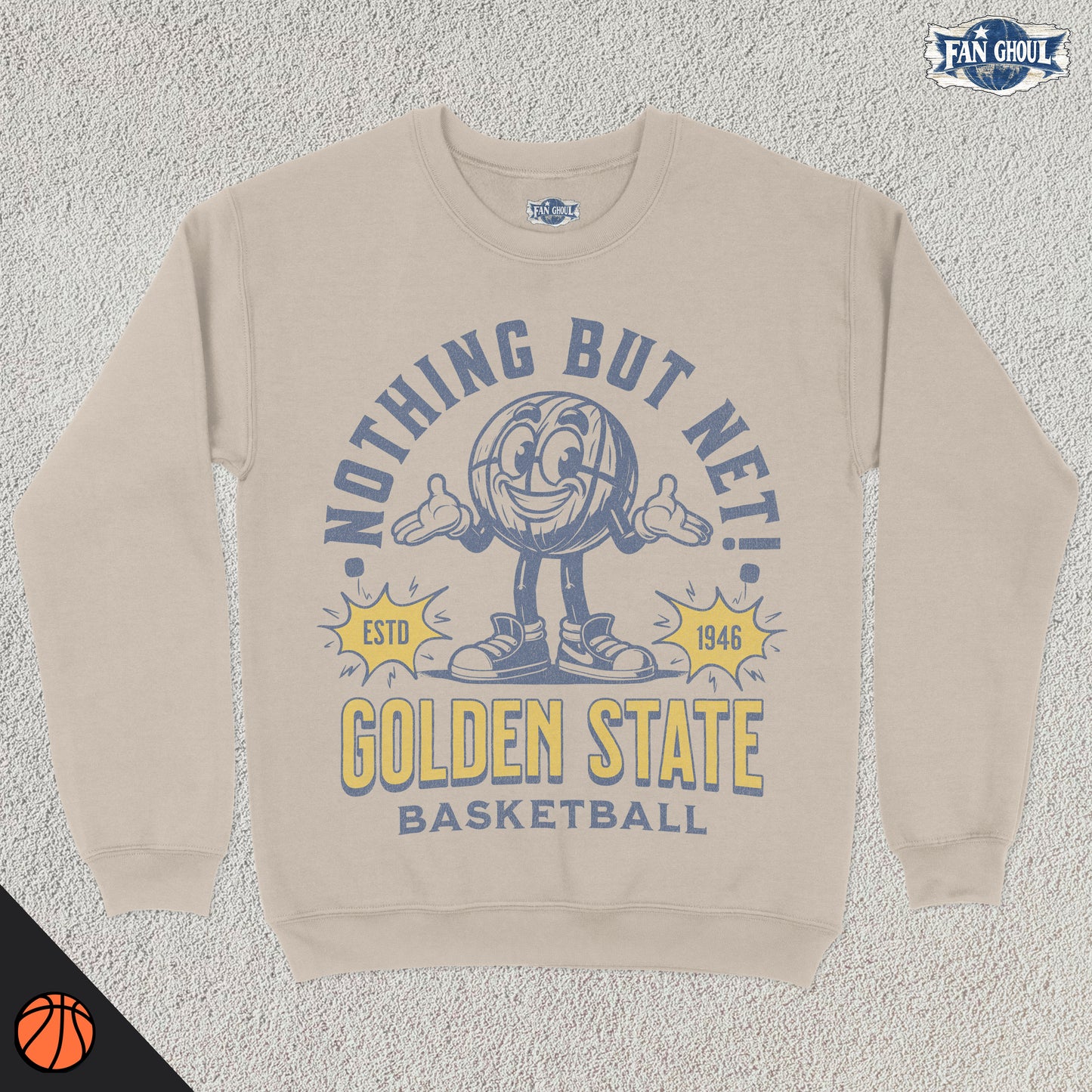 Golden State Basketball Retro Crewneck