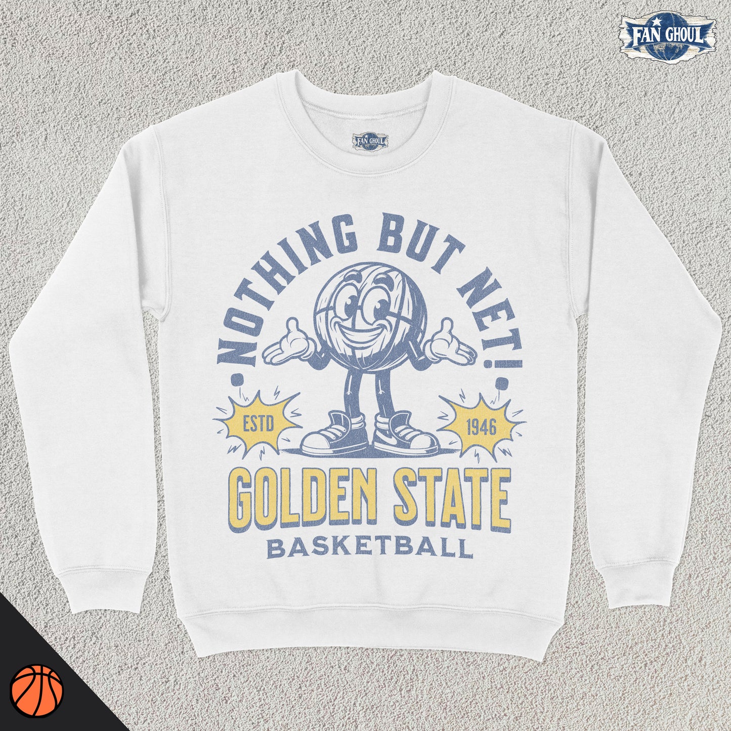 Golden State Basketball Retro Crewneck