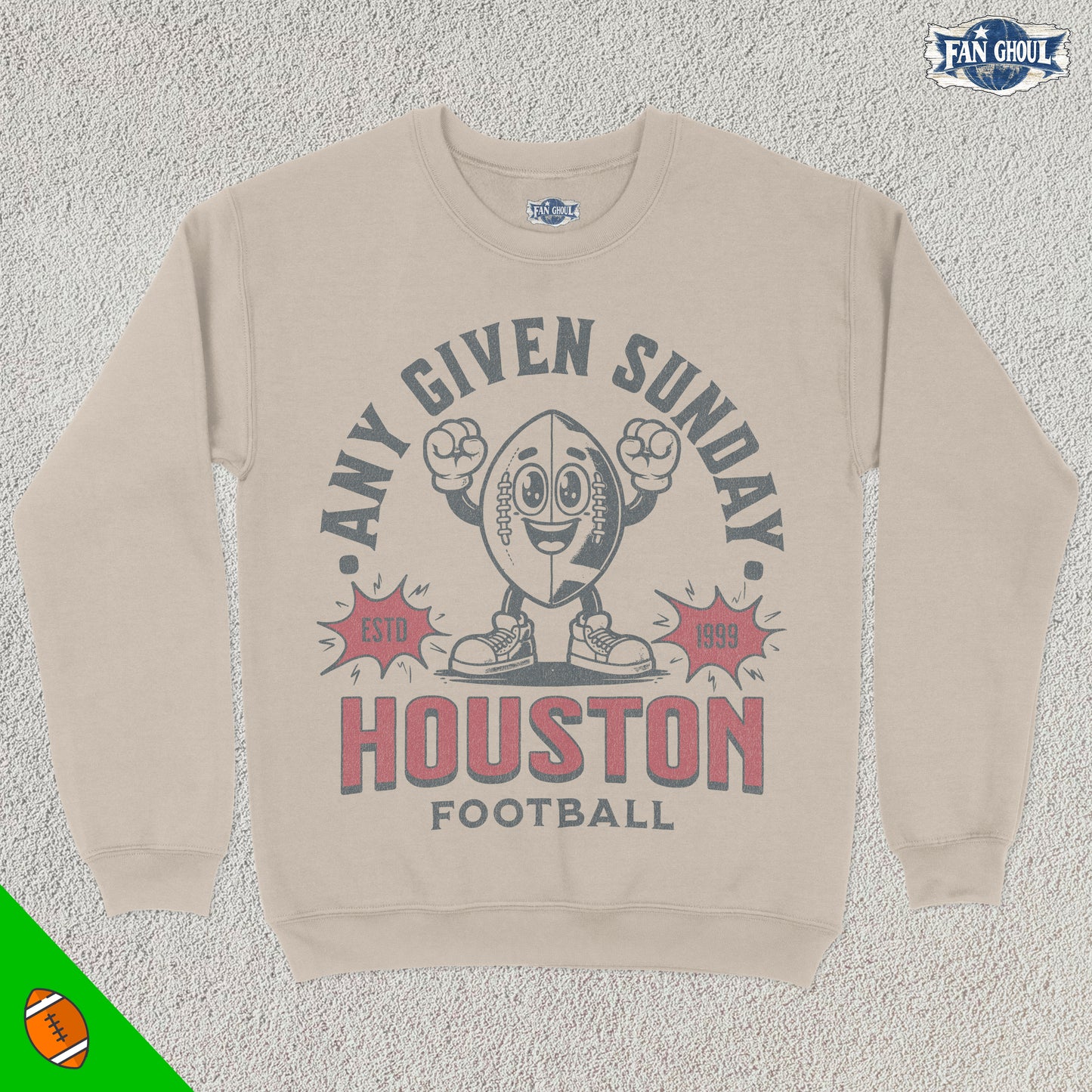 Houston Football Retro Crewneck