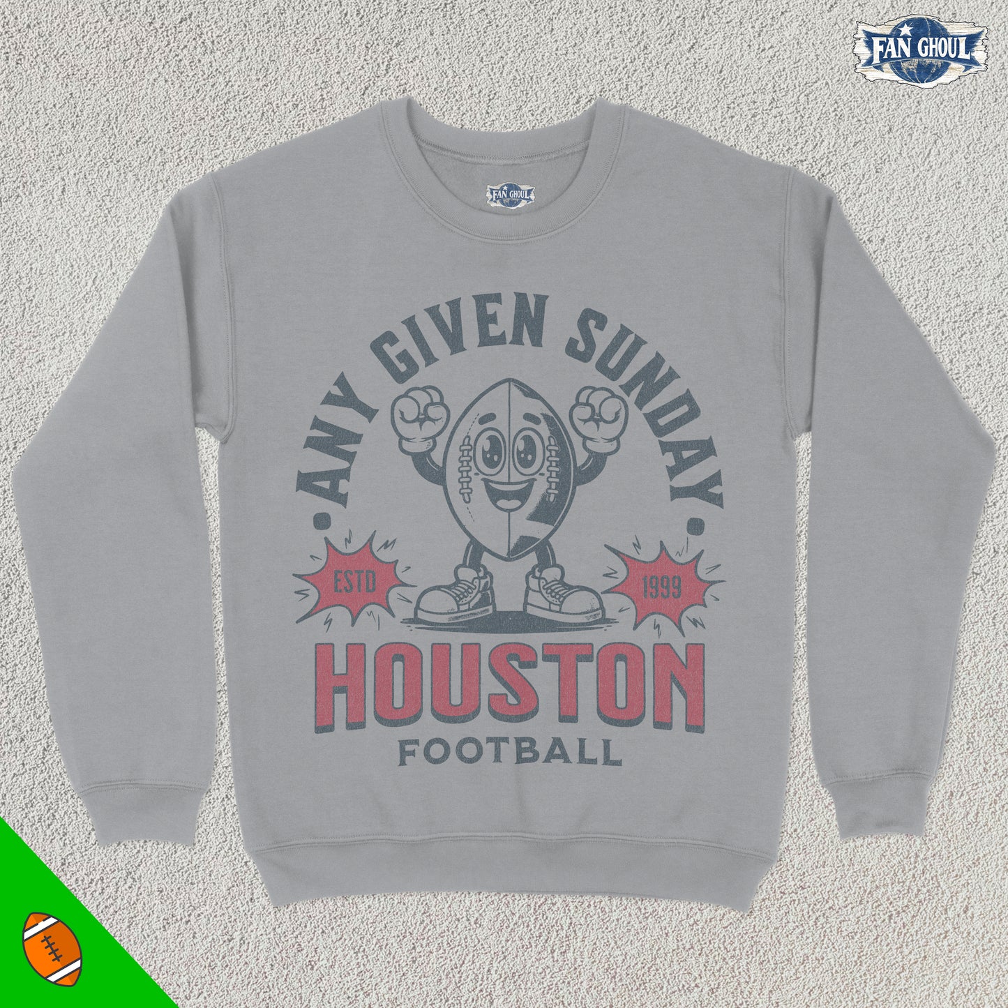 Houston Football Retro Crewneck