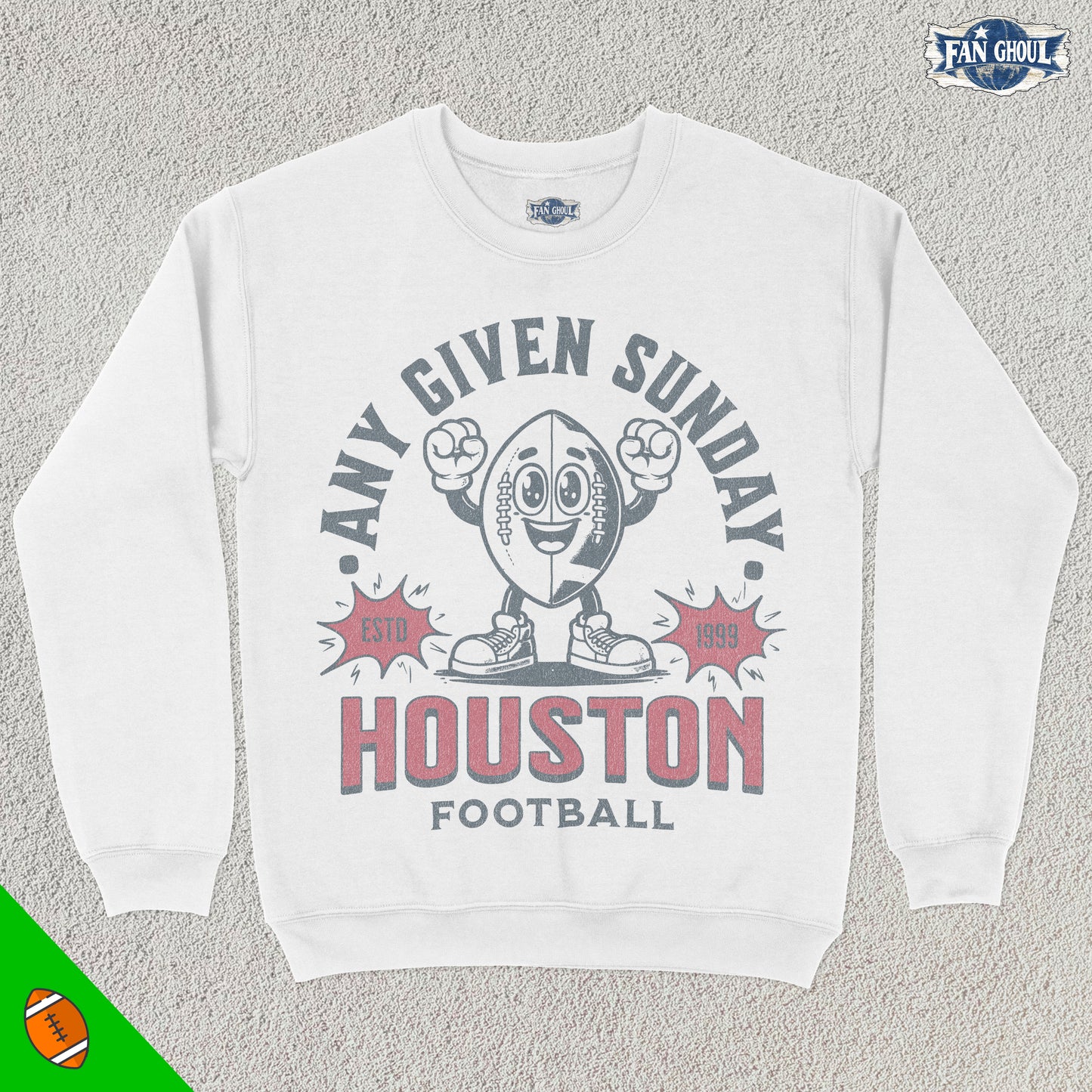 Houston Football Retro Crewneck