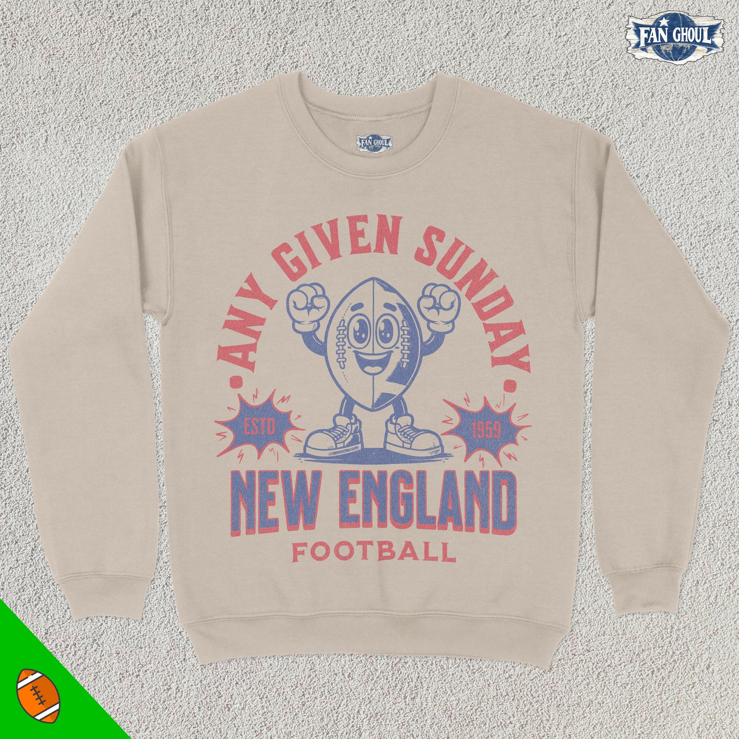 New England Football Retro Crewneck
