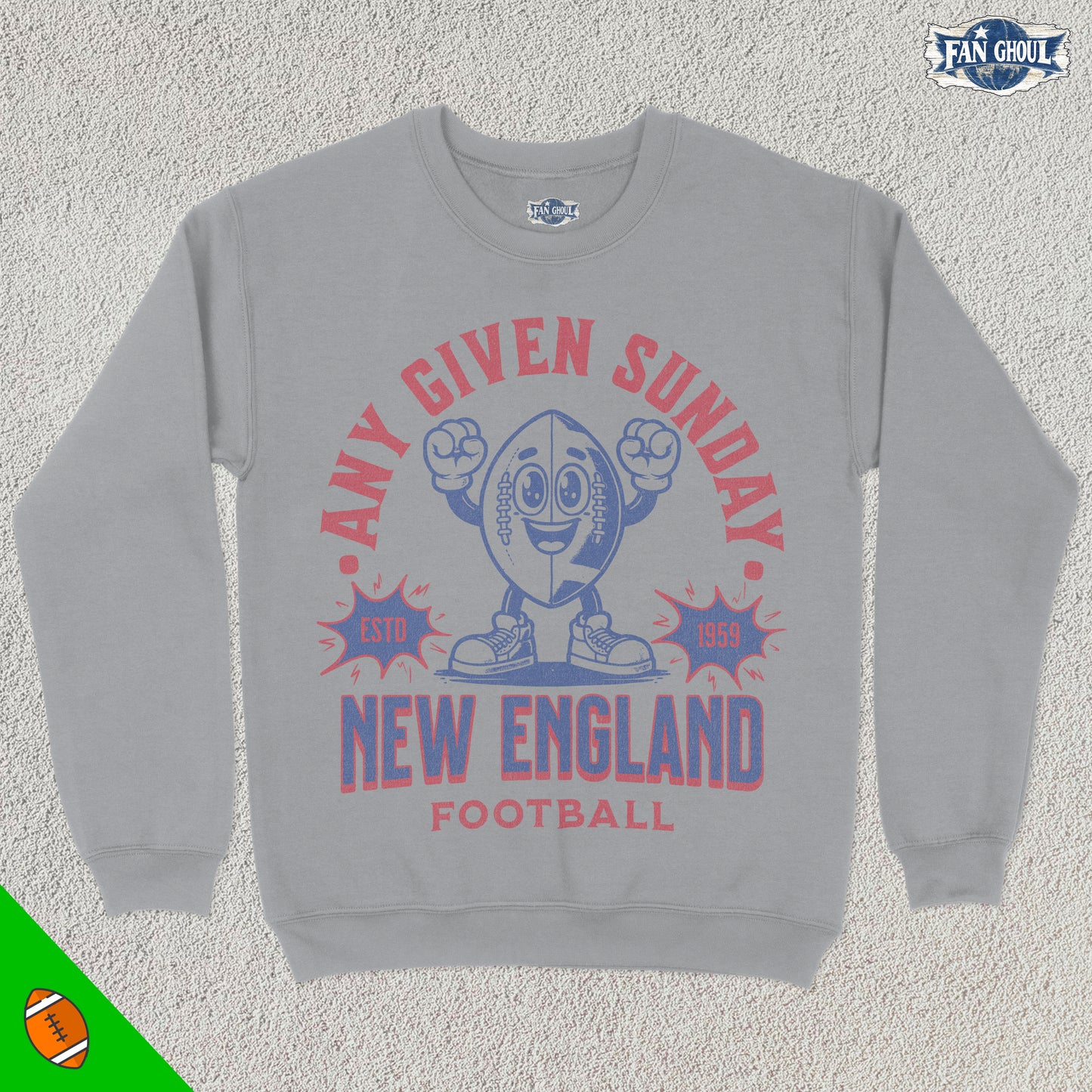 New England Football Retro Crewneck