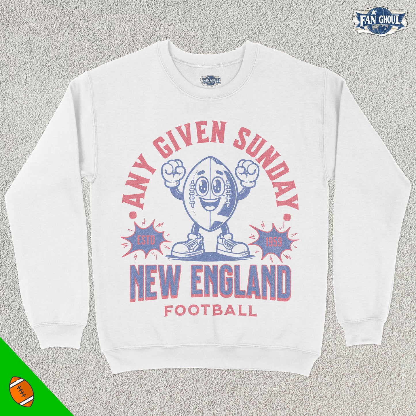 New England Football Retro Crewneck