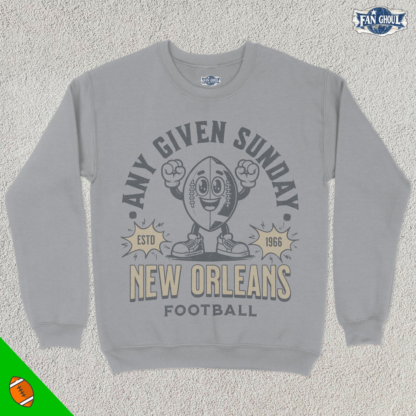 New Orleans Football Retro Crewneck