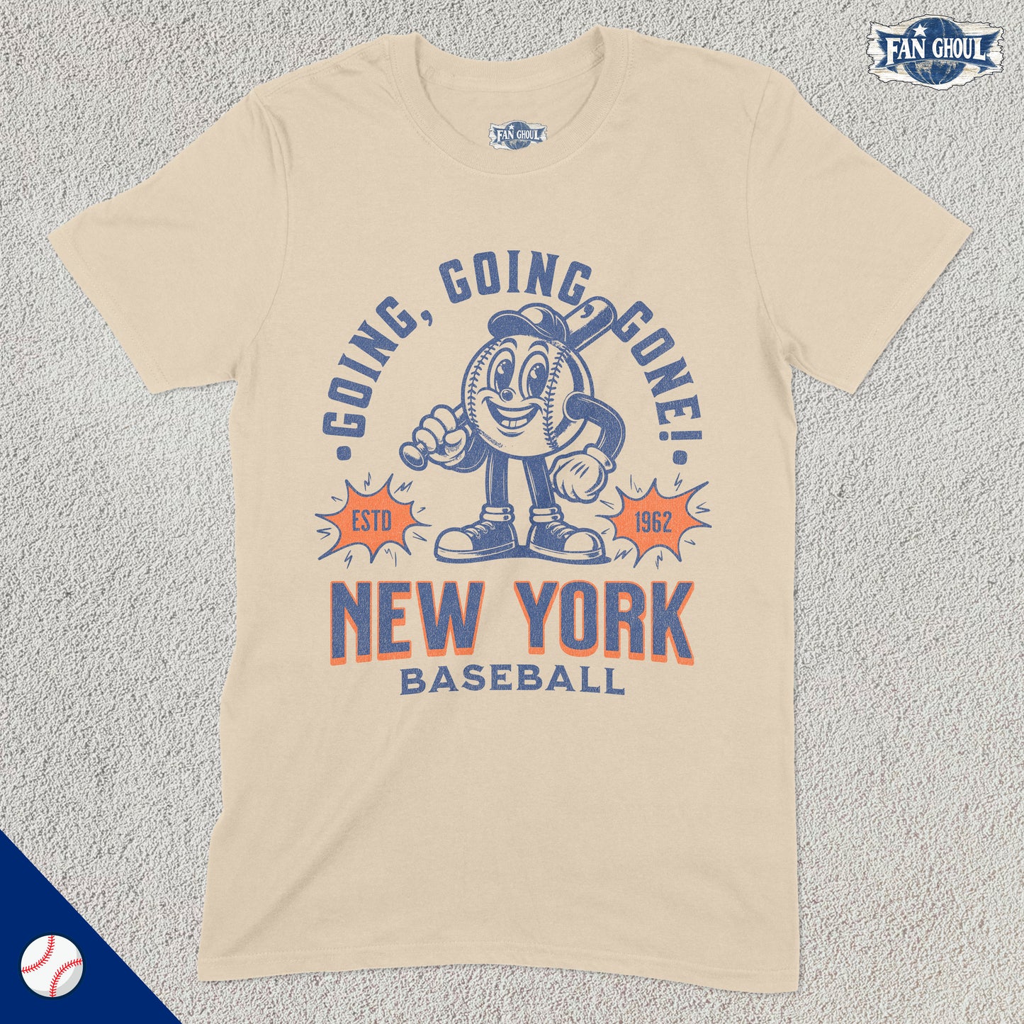New York 2 Baseball Retro Shirt