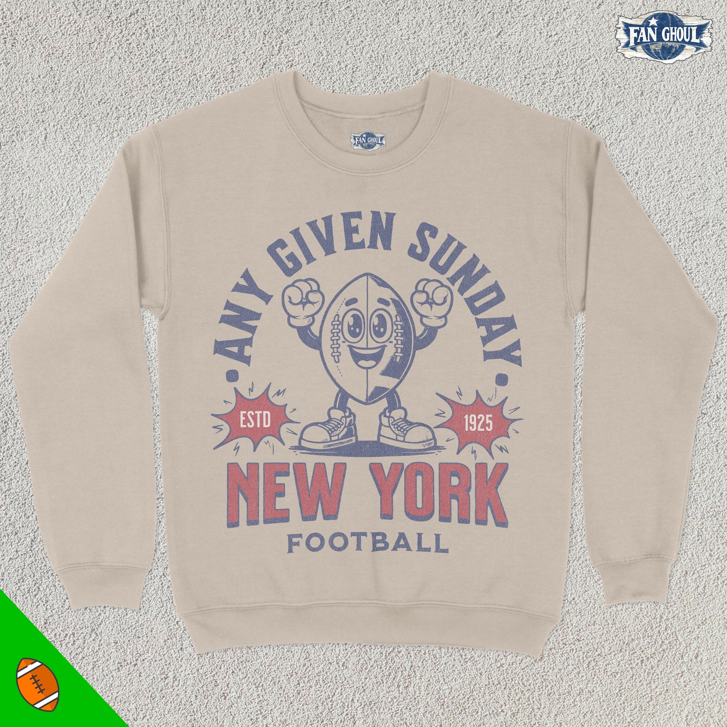 New York Football Retro Crewneck