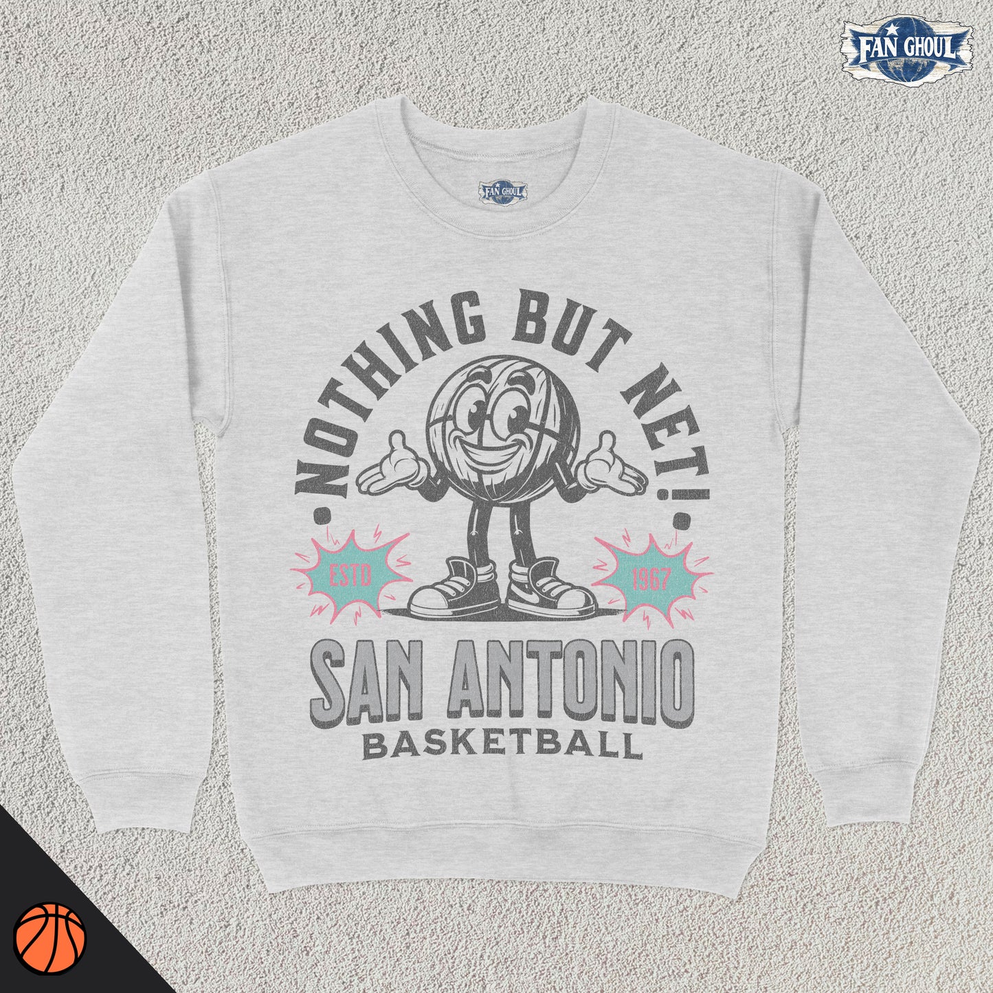 San Antonio Basketball Retro Crewneck
