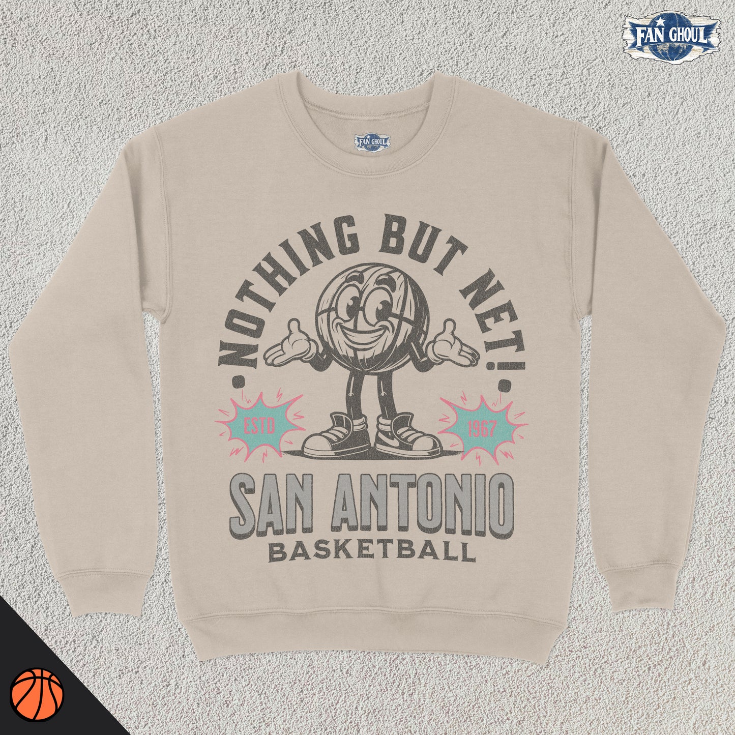 San Antonio Basketball Retro Crewneck